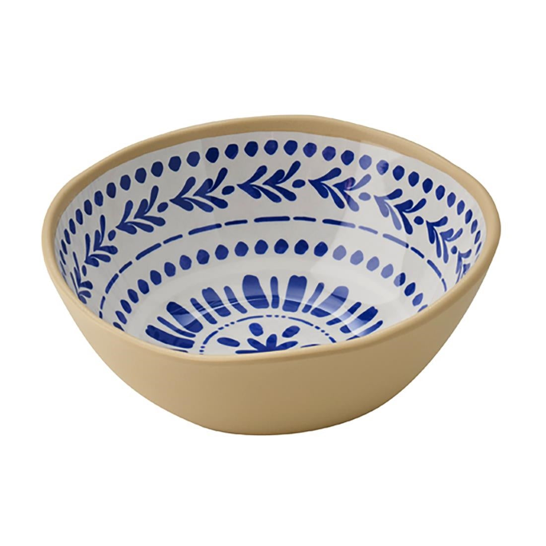 APS FLORYN Melamine Bowl White & Blue 160mm