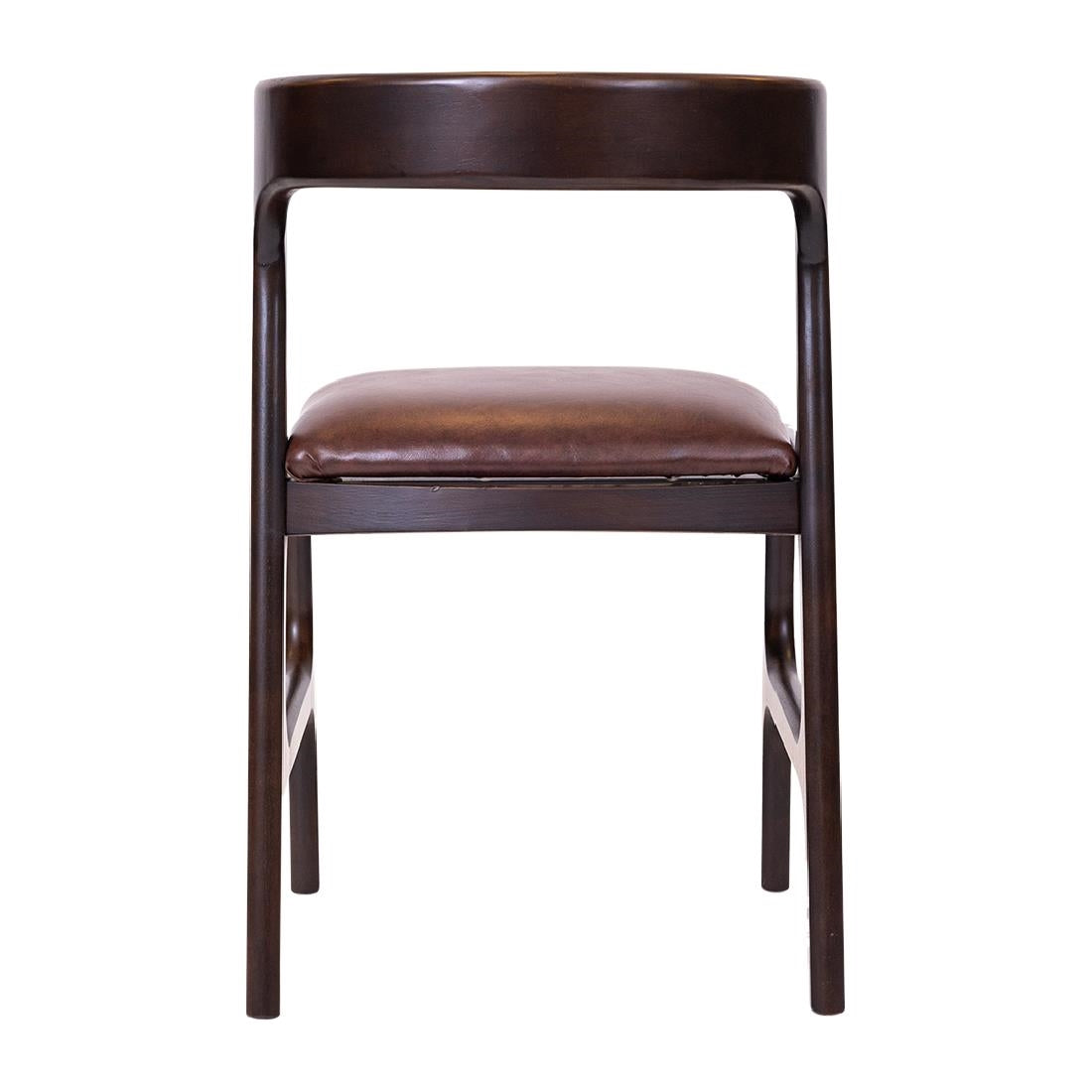 Copenhagen Dining Chairs in Dark Walnut & Bison Espresso (6 Pack)