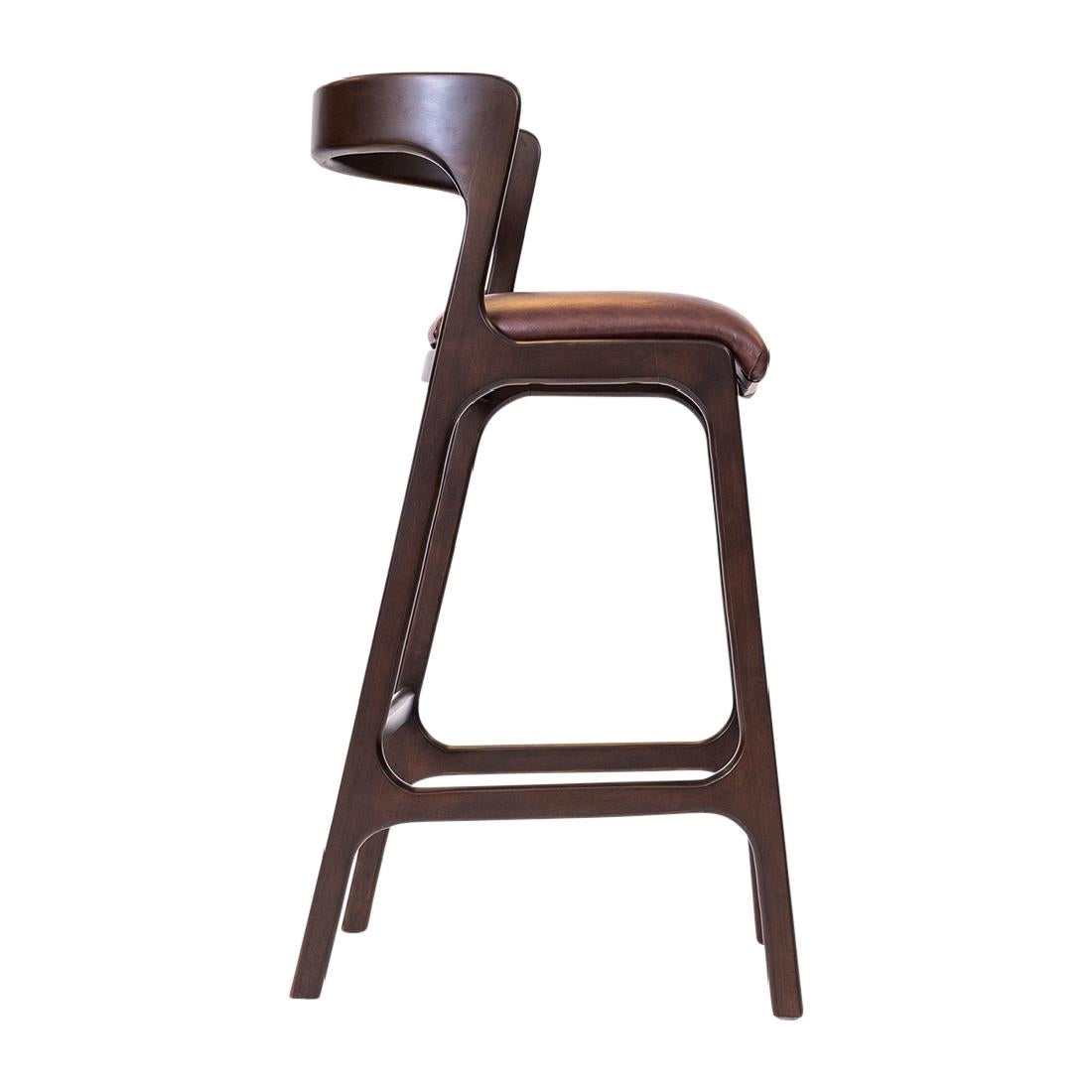 Copenhagen Bar Chair in Dark Walnut & Bison Espresso (6 Pack)