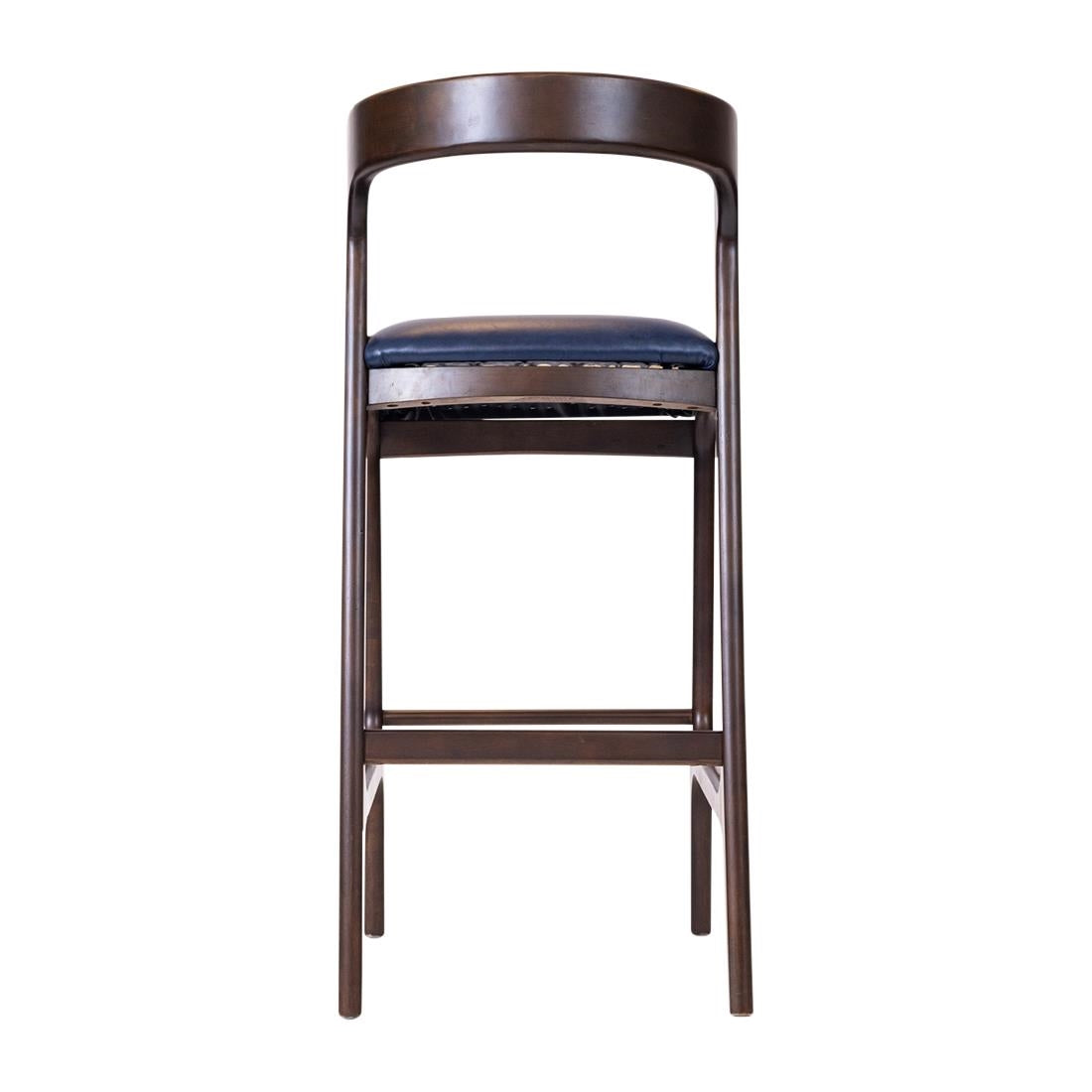 Copenhagen Bar Chair in Dark Walnut & Bison Midnight (6 Pack)