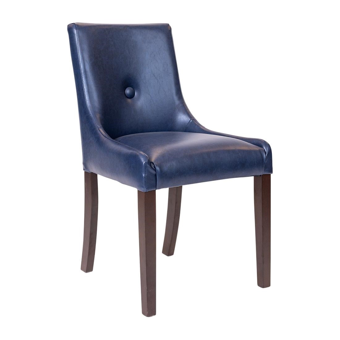 Bath Dining Chair in Dark Walnut & Bison Midnight (6 Pack)