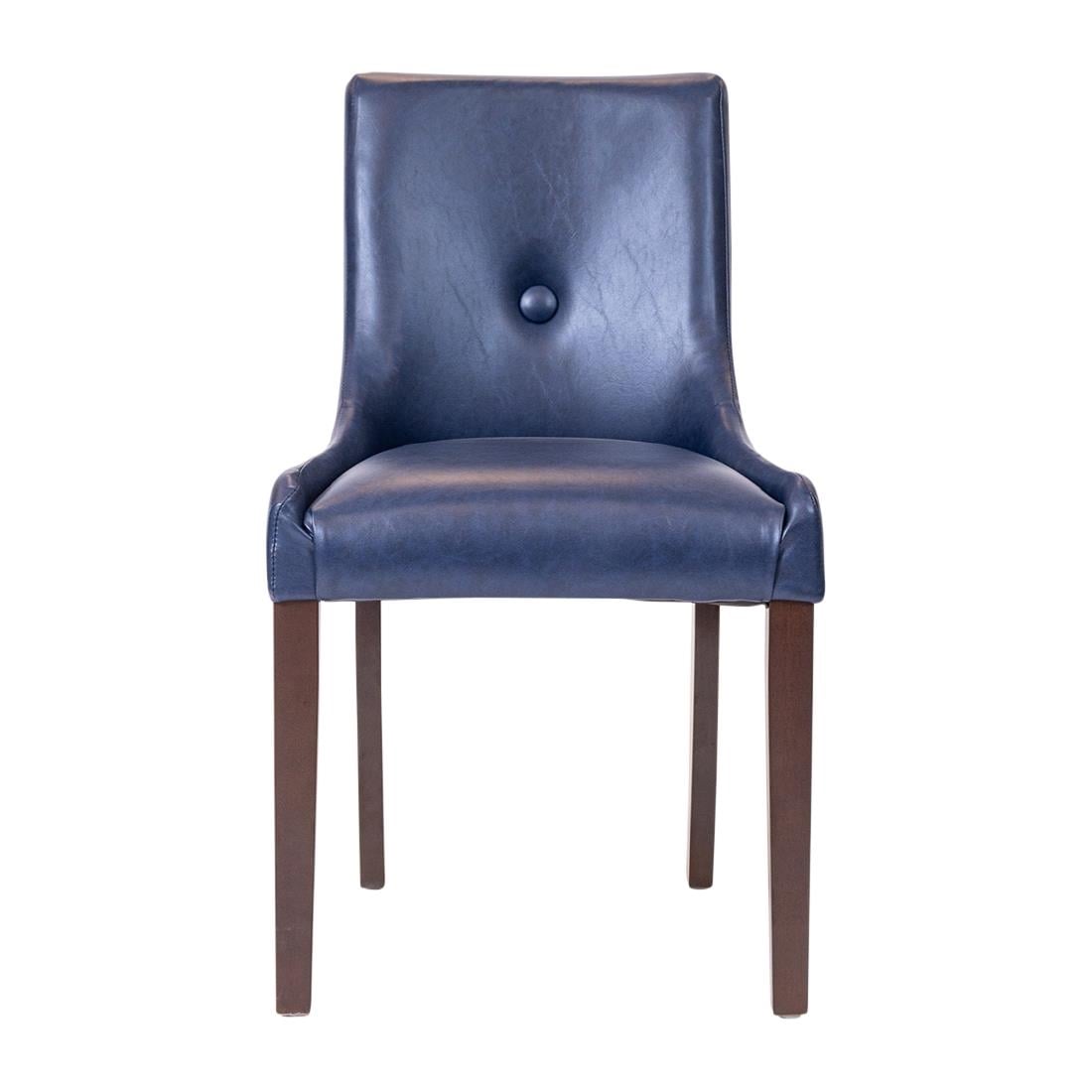 Bath Dining Chair in Dark Walnut & Bison Midnight (6 Pack)