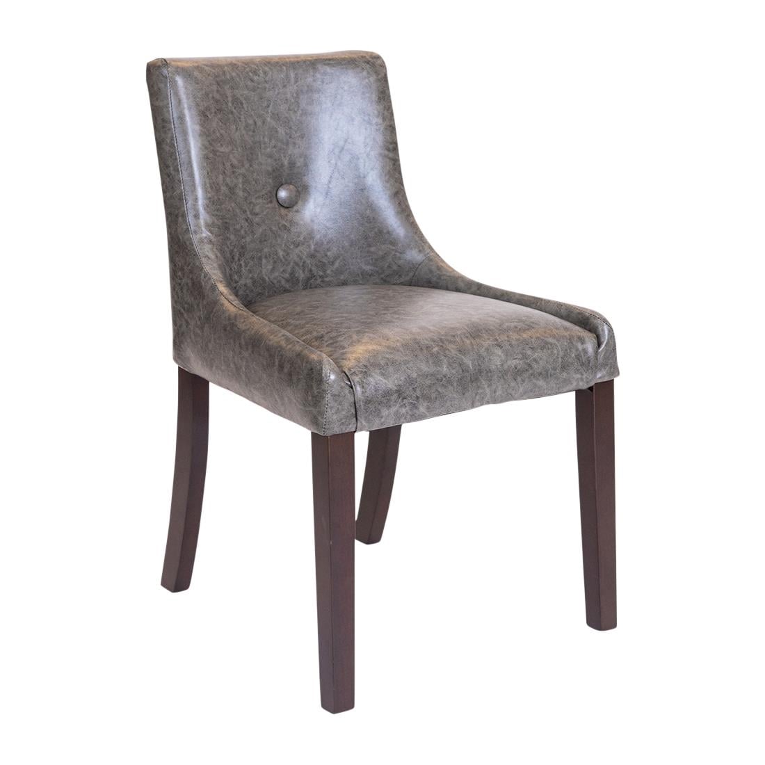 Bath Dining Chair in Dark Walnut & Bison Smoke (6 Pack)