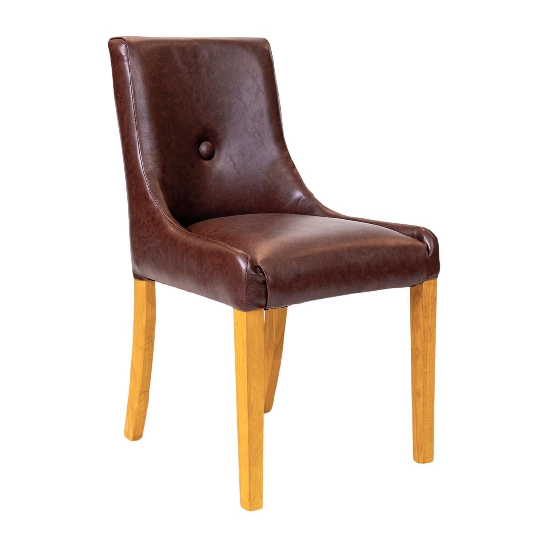 Bath Dining Chair in Soft Oak & Bison Espresso (6 Pack)