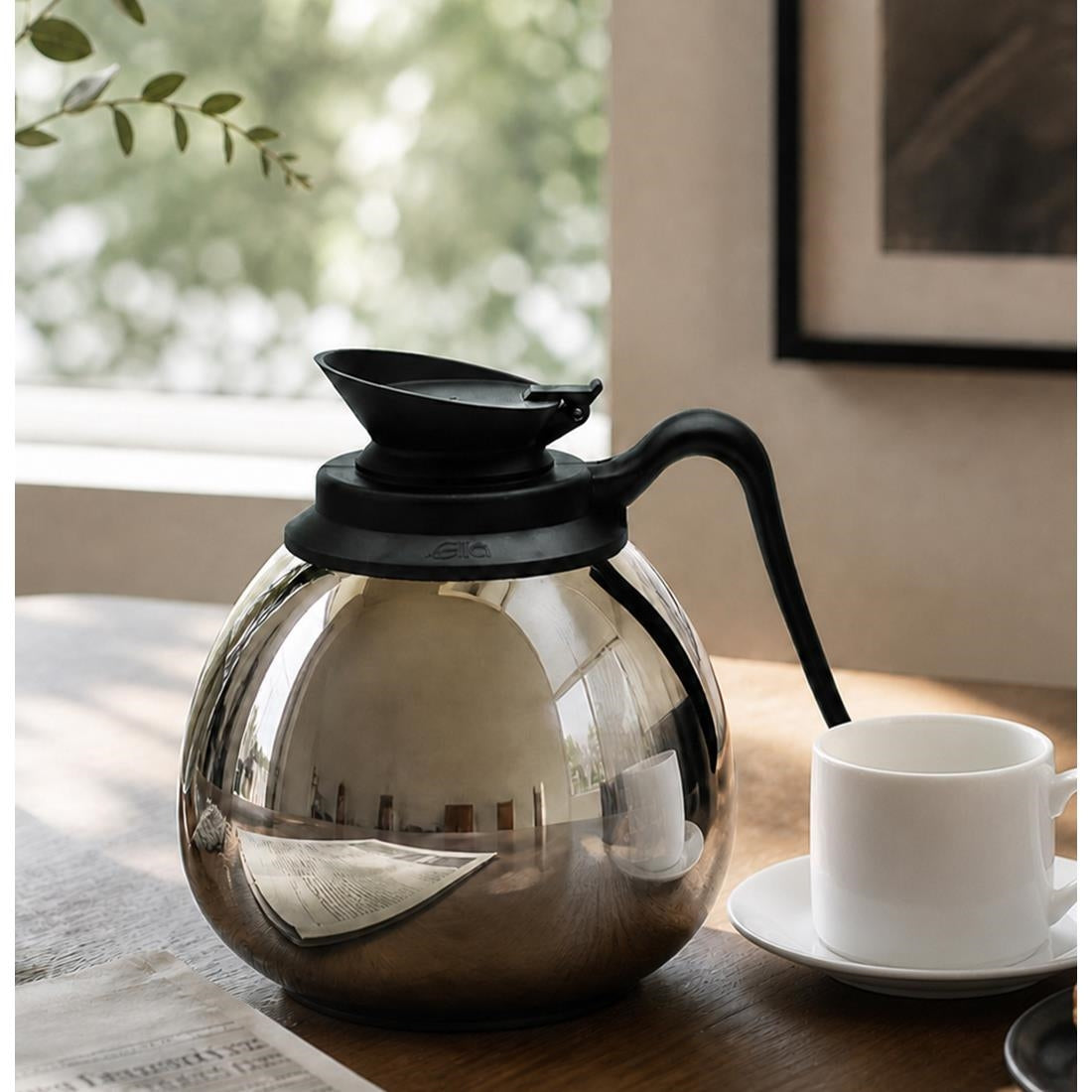 Elia Satin Stainless Steel Double Wall Decanter 1.9Ltr