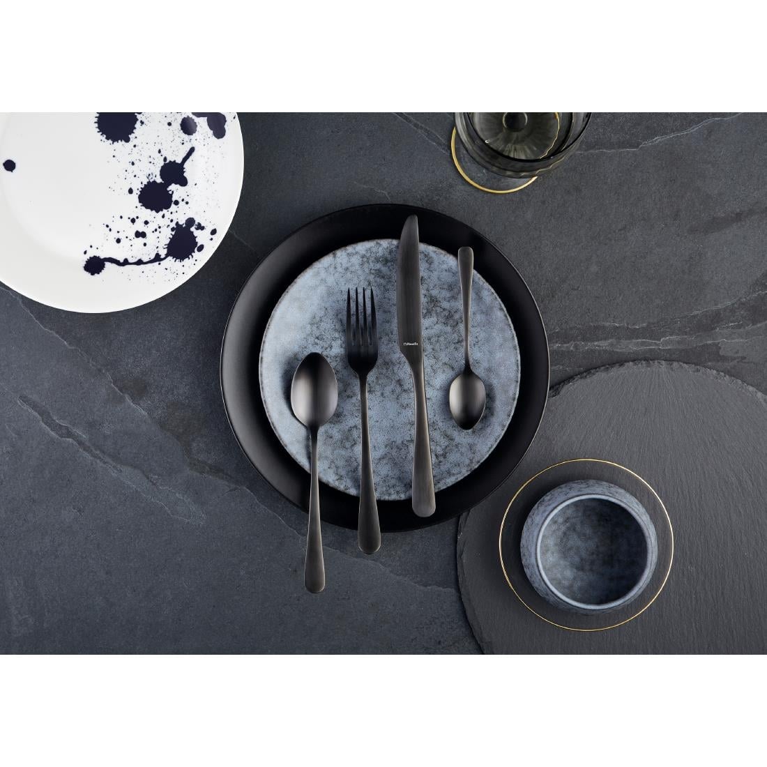 Amefa Austin Latte Spoons Black PVD (12 Pack)