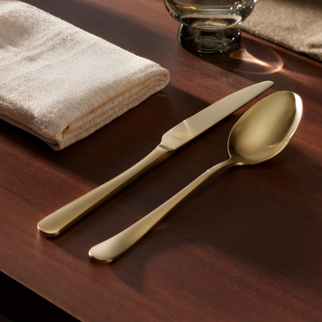 Amefa Austin Espresso Spoons Champagne PVD (12 Pack)