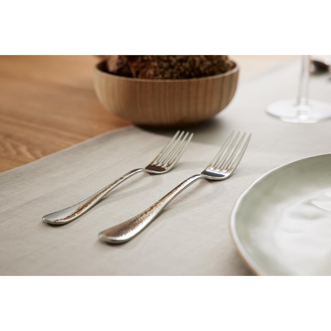 Amefa Sierra Hammered Medium Teaspoons (Pack 12)