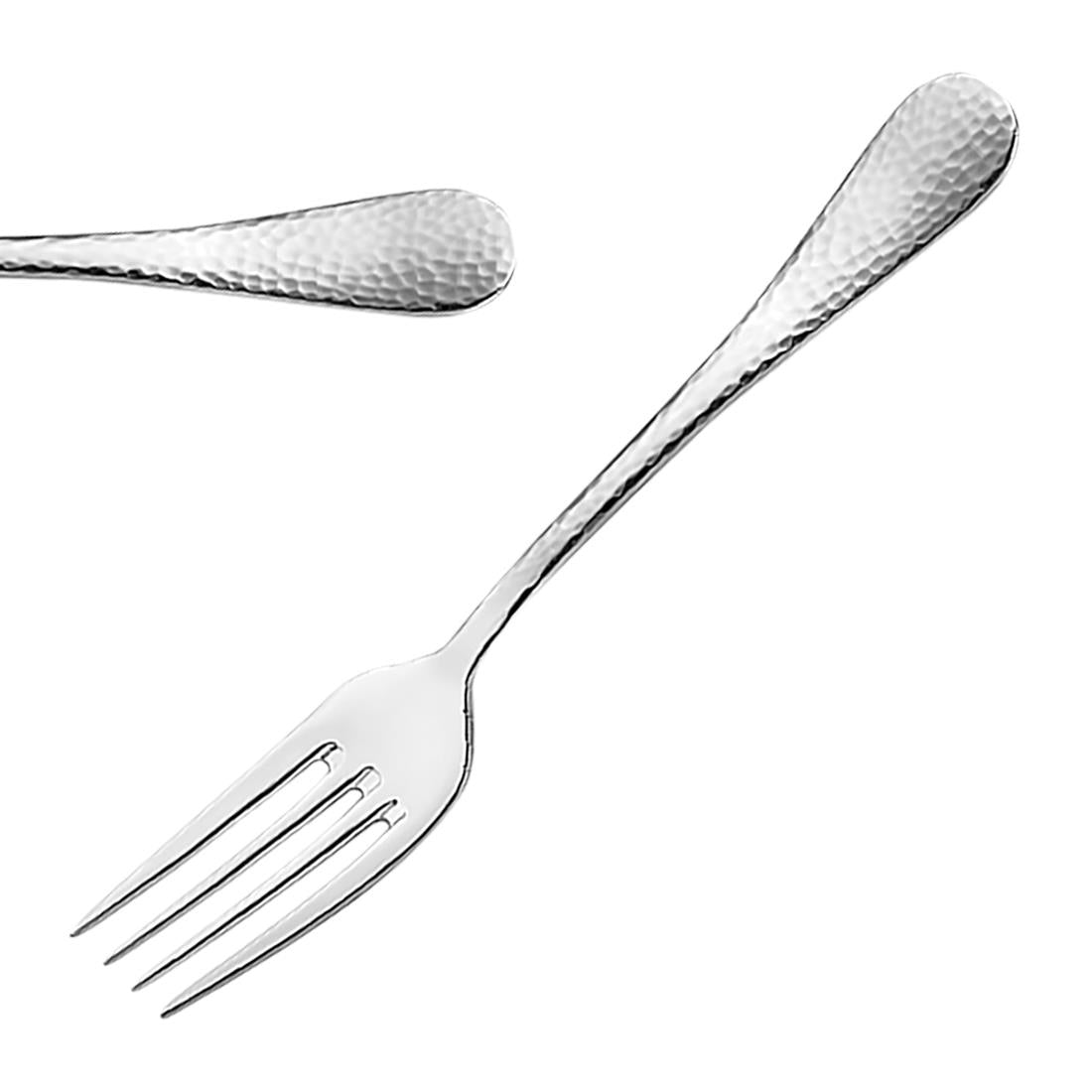 Amefa Sierra Hammered Cake Forks (12 Pack)