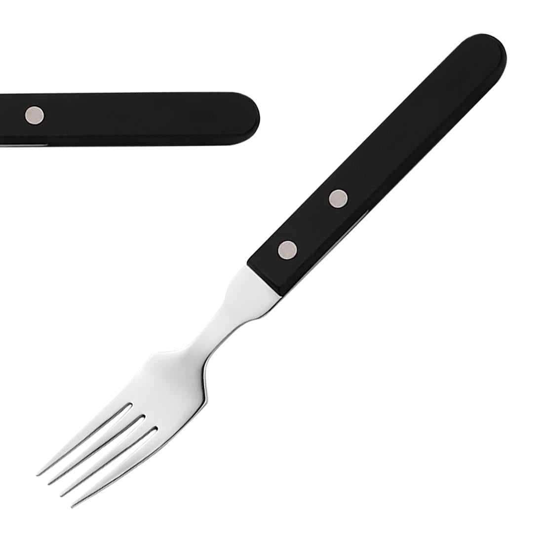Amefa 2 Rivet Forks Black (12 Pack)