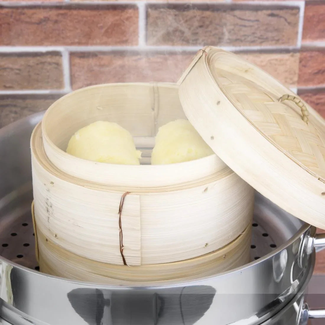 K302 Vogue Bamboo Food Steamer 152mm - JD Catering Equipment Solutions Ltd