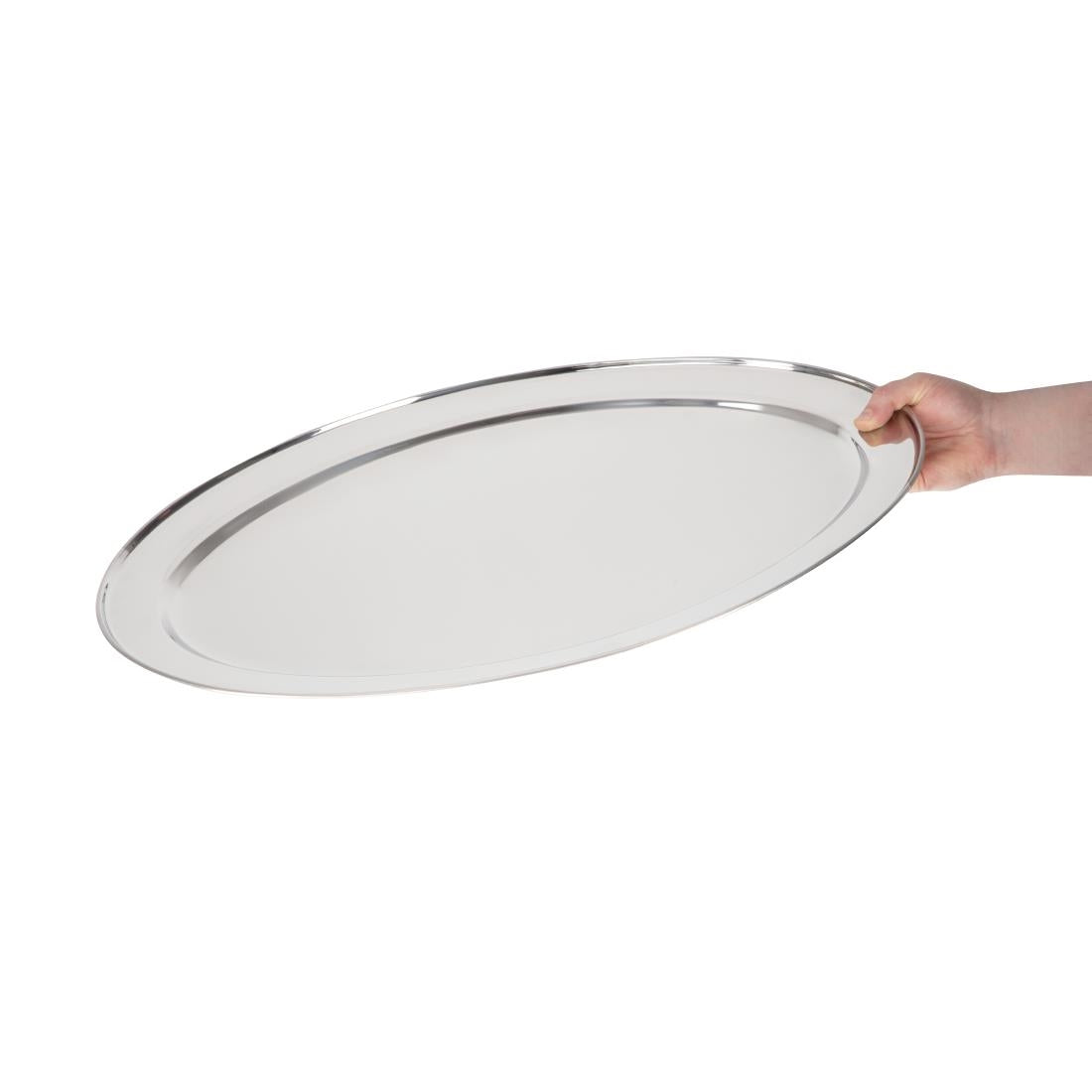 K370 Olympia Stainless Steel Oval Serving Tray 660mm K370