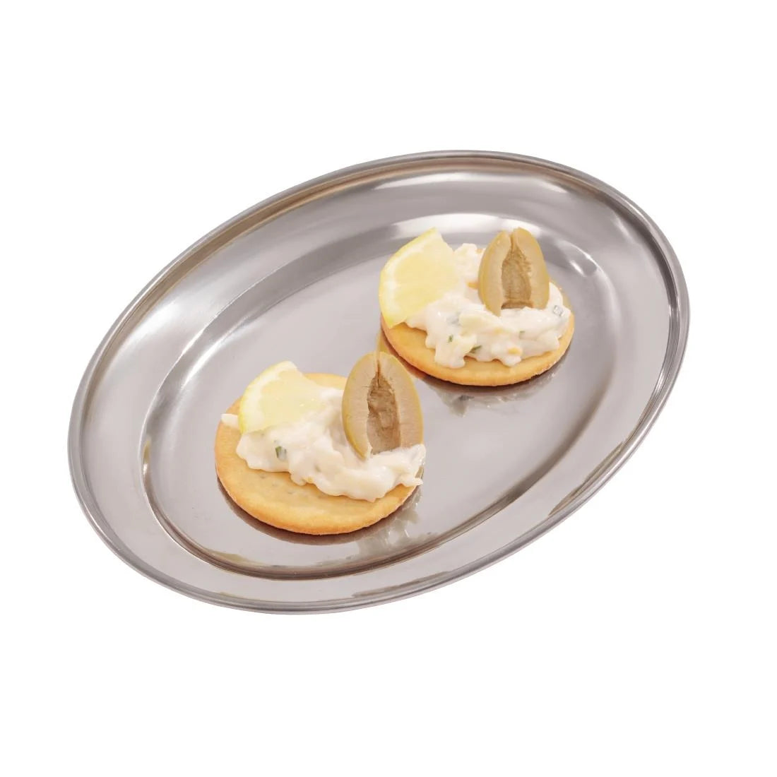 K360 Olympia Stainless Steel Oval Serving Tray 200mm