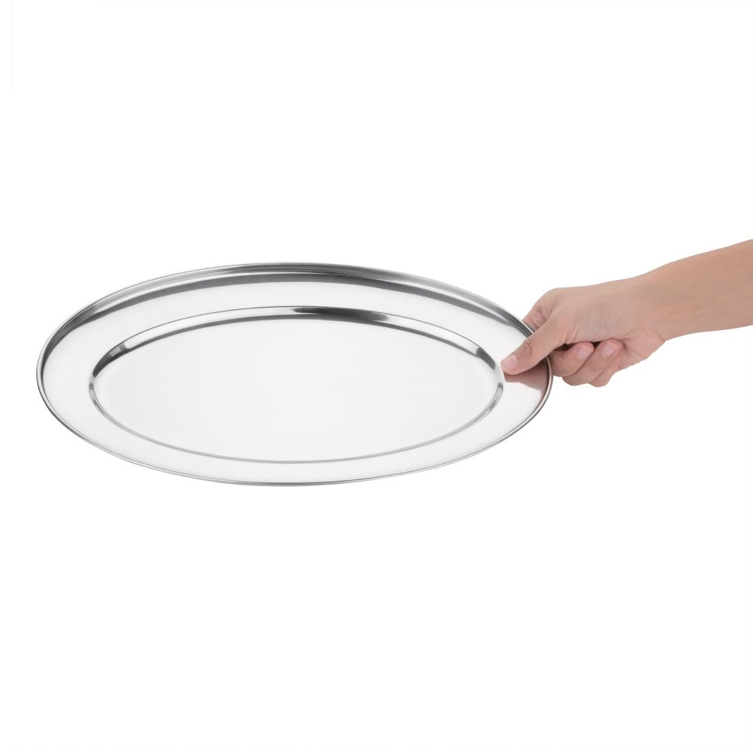 K365 Olympia Stainless Steel Oval Serving Tray 400mm K365