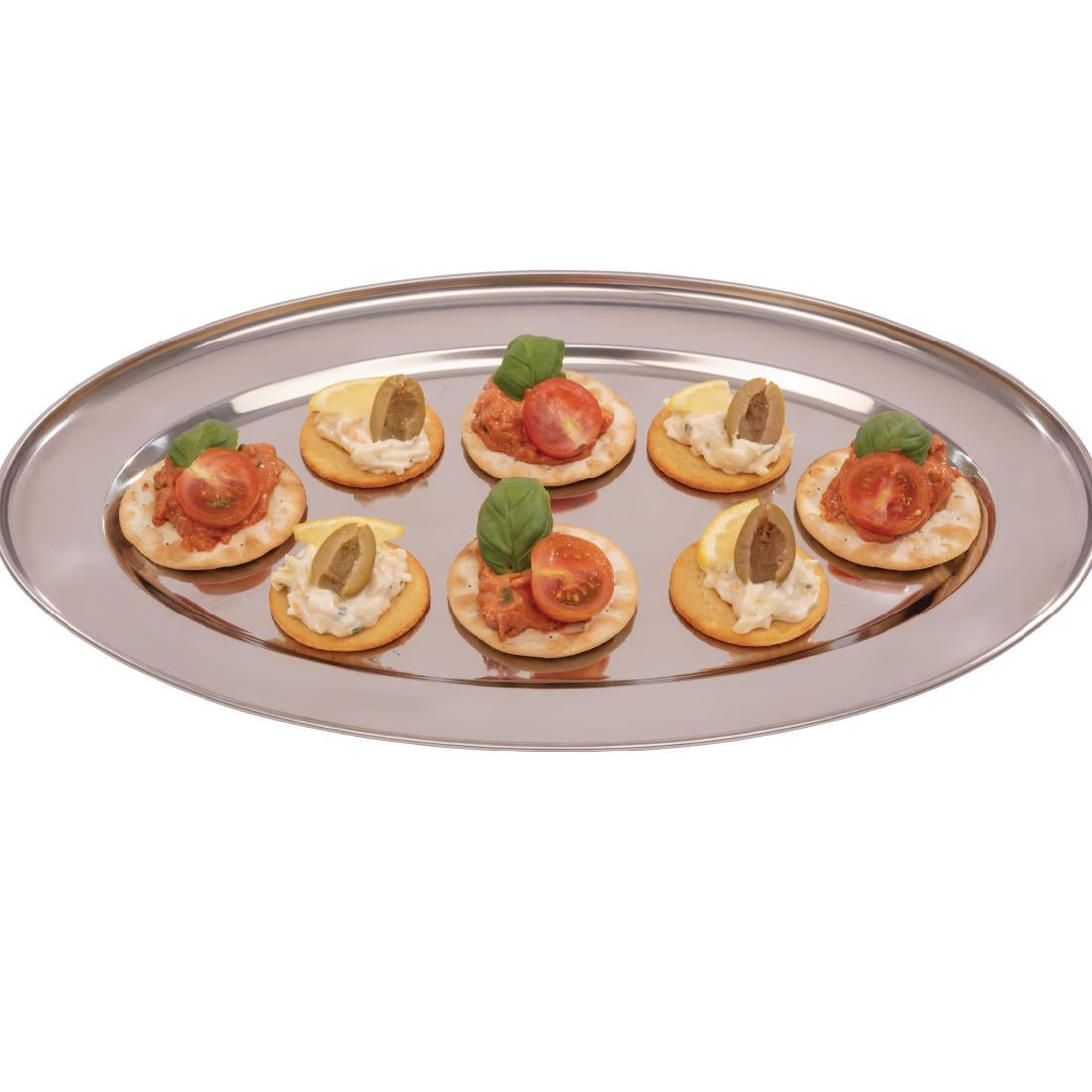 K365 Olympia Stainless Steel Oval Serving Tray 400mm K365