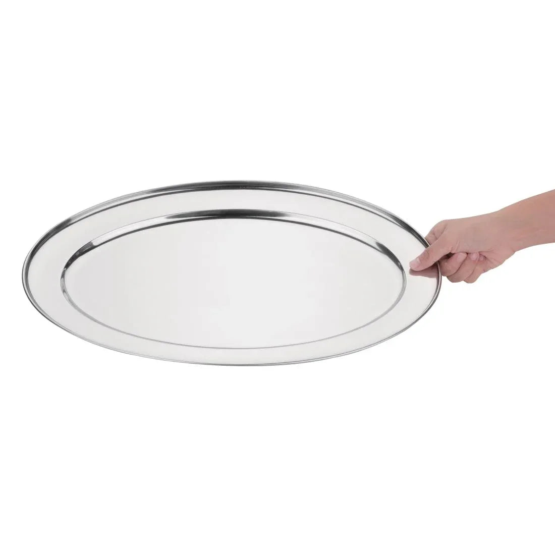 K367 Olympia Stainless Steel Oval Serving Tray 500mm K367 - JD Catering Equipment Solutions Ltd