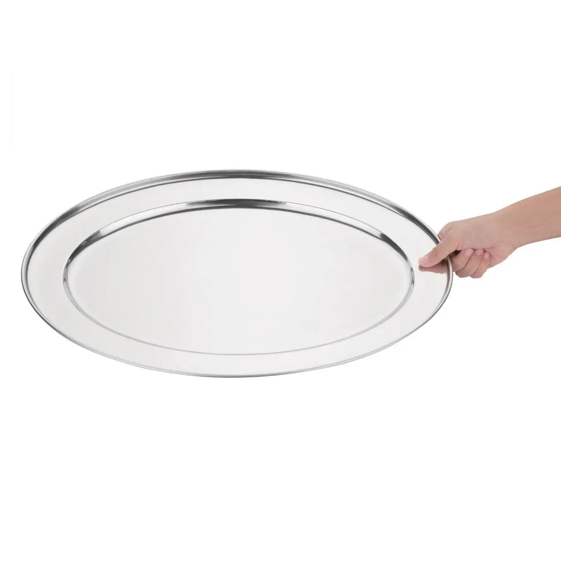 K368 Olympia Stainless Steel Oval Serving Tray 550mm K368 - JD Catering Equipment Solutions Ltd