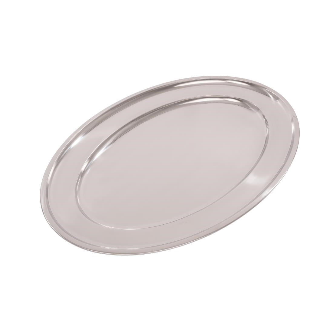 K369 Olympia Stainless Steel Oval Serving Tray 605mm K369