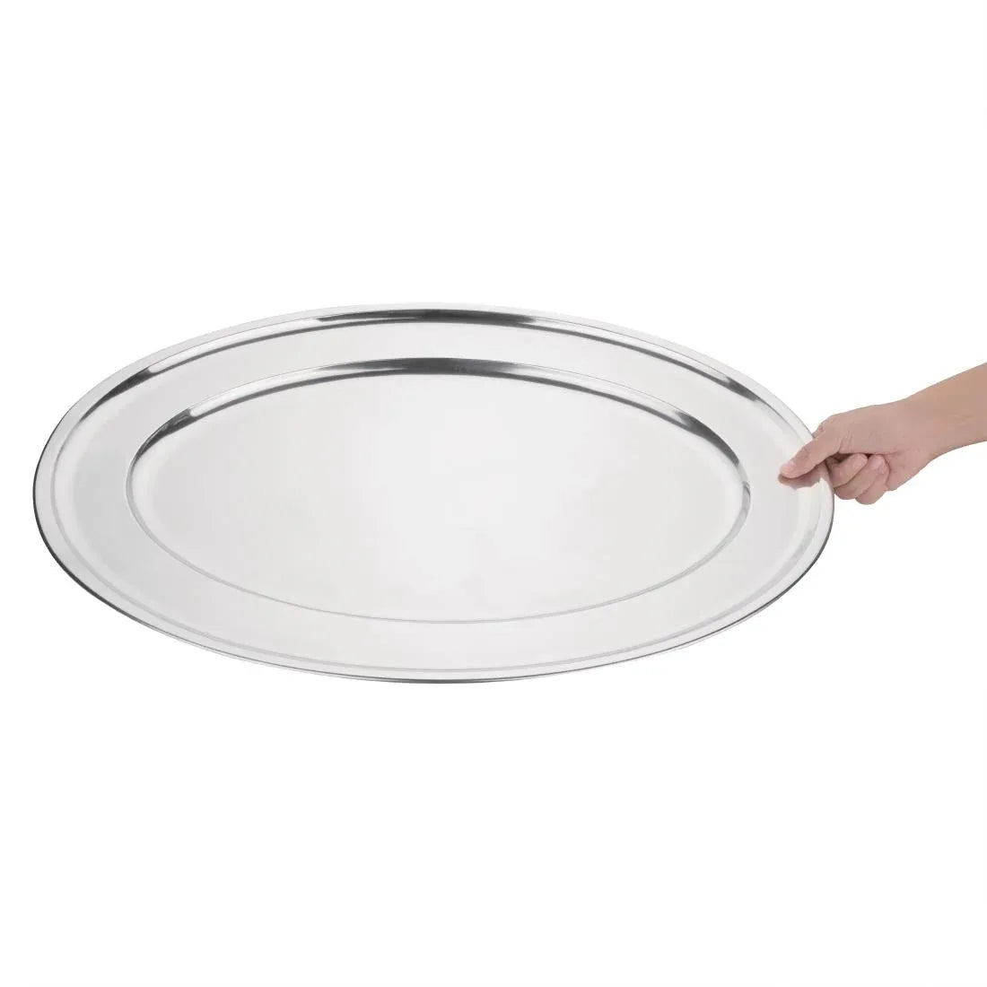 K370 Olympia Stainless Steel Oval Serving Tray 660mm K370 - JD Catering Equipment Solutions Ltd