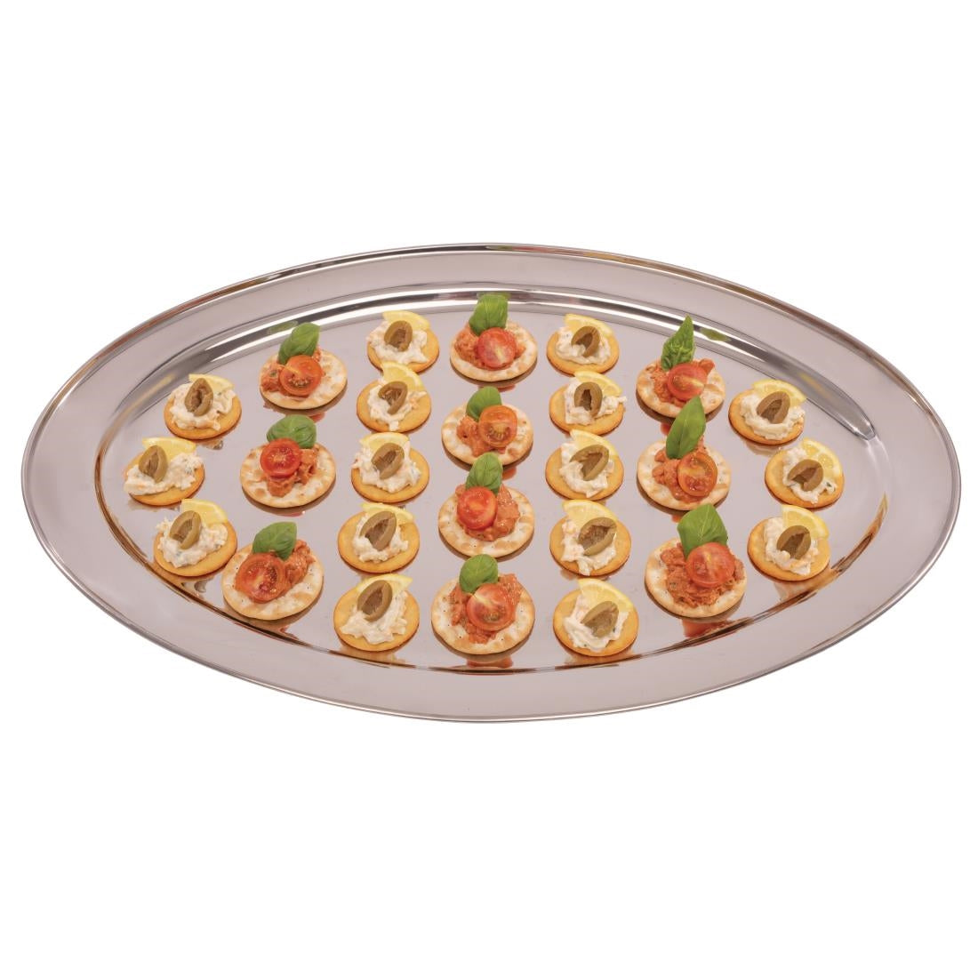 K370 Olympia Stainless Steel Oval Serving Tray 660mm K370