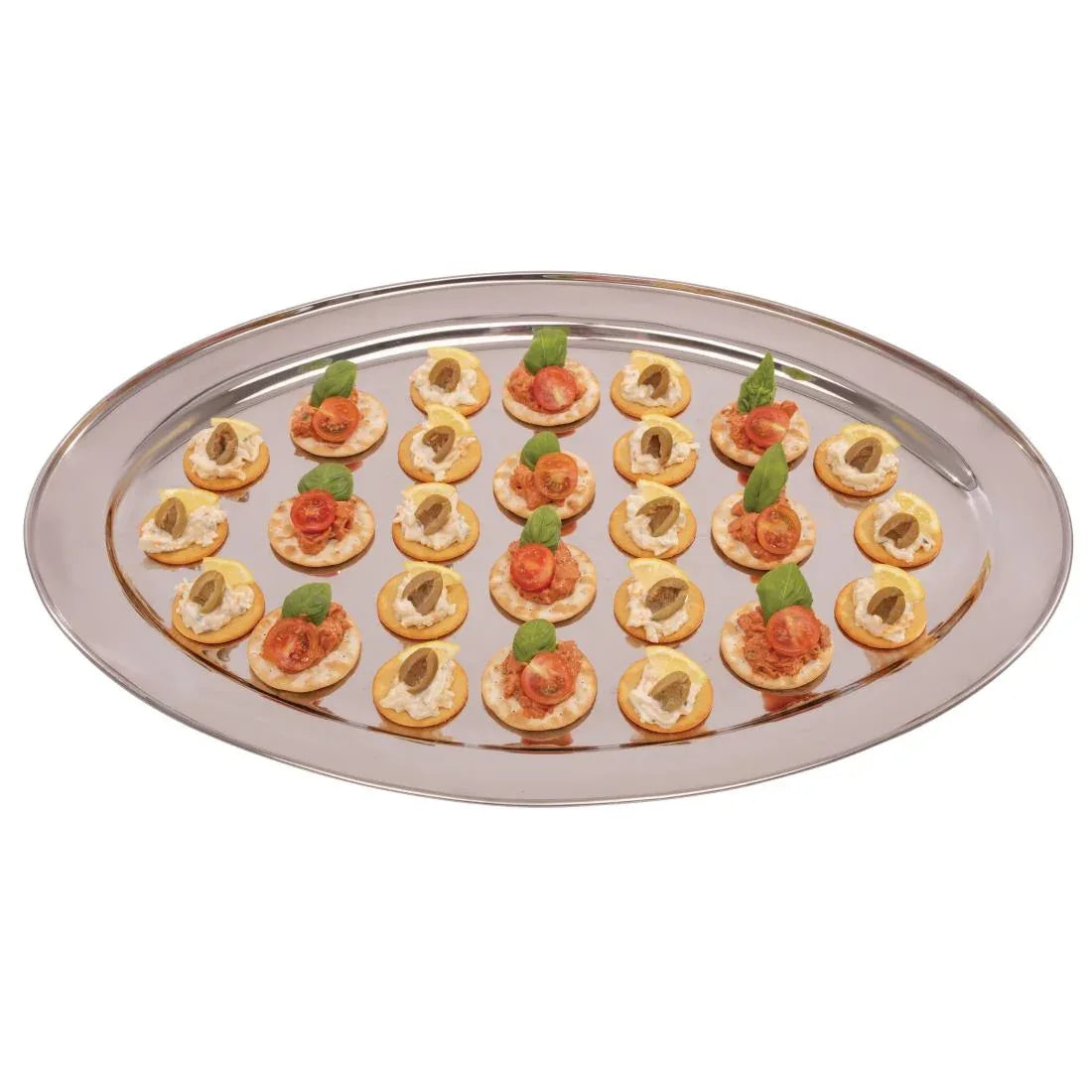 K370 Olympia Stainless Steel Oval Serving Tray 660mm K370 - JD Catering Equipment Solutions Ltd