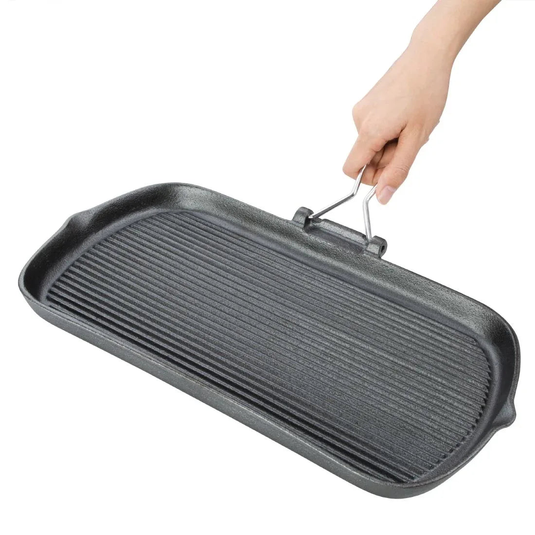 K417 Vogue Cast Iron Grill Pan - JD Catering Equipment Solutions Ltd