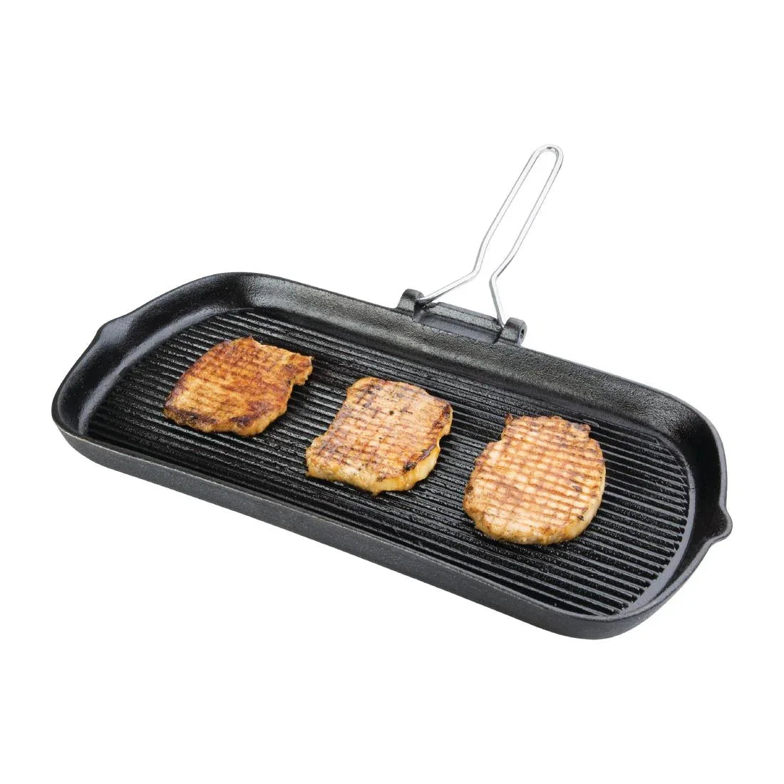 K417 Vogue Cast Iron Grill Pan - JD Catering Equipment Solutions Ltd
