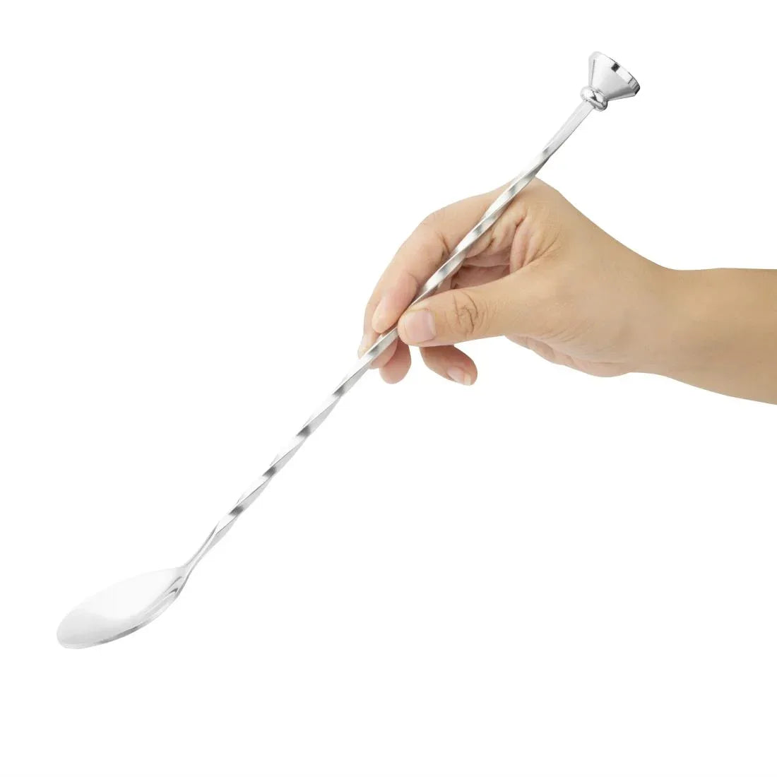 K474 Olympia Twisted Bar Spoon with Disc End - JD Catering Equipment Solutions Ltd