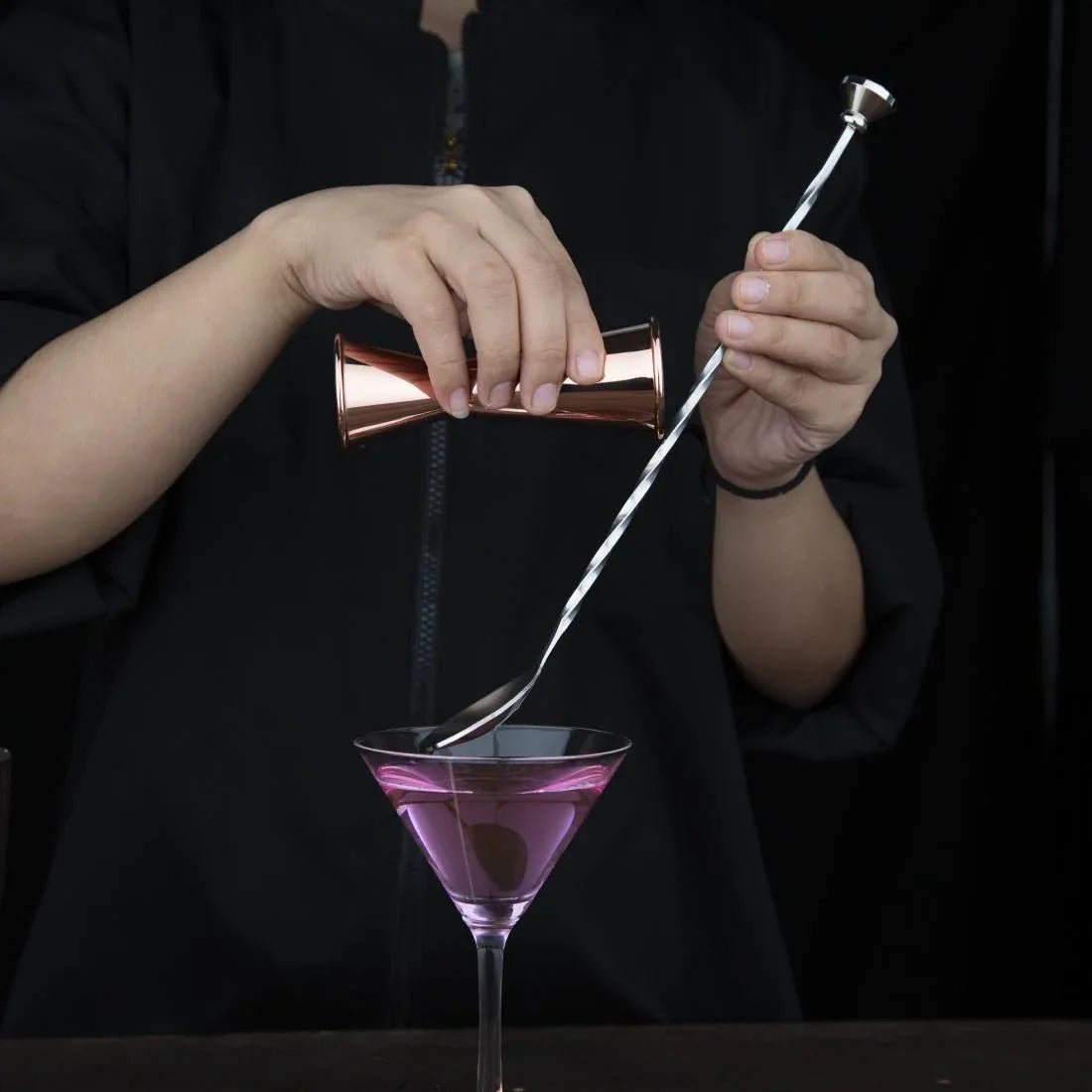 K474 Olympia Twisted Bar Spoon with Disc End - JD Catering Equipment Solutions Ltd