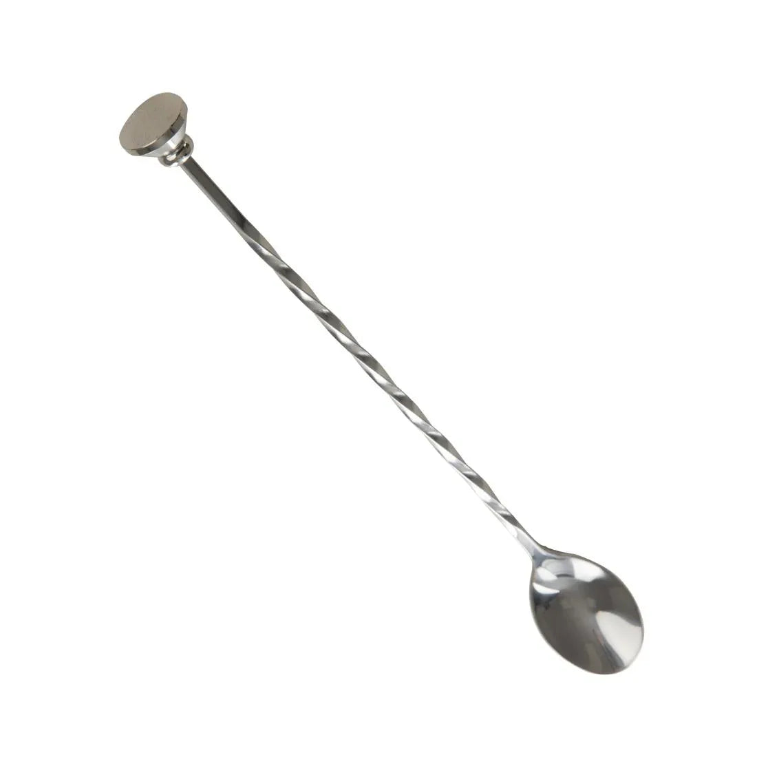K474 Olympia Twisted Bar Spoon with Disc End - JD Catering Equipment Solutions Ltd