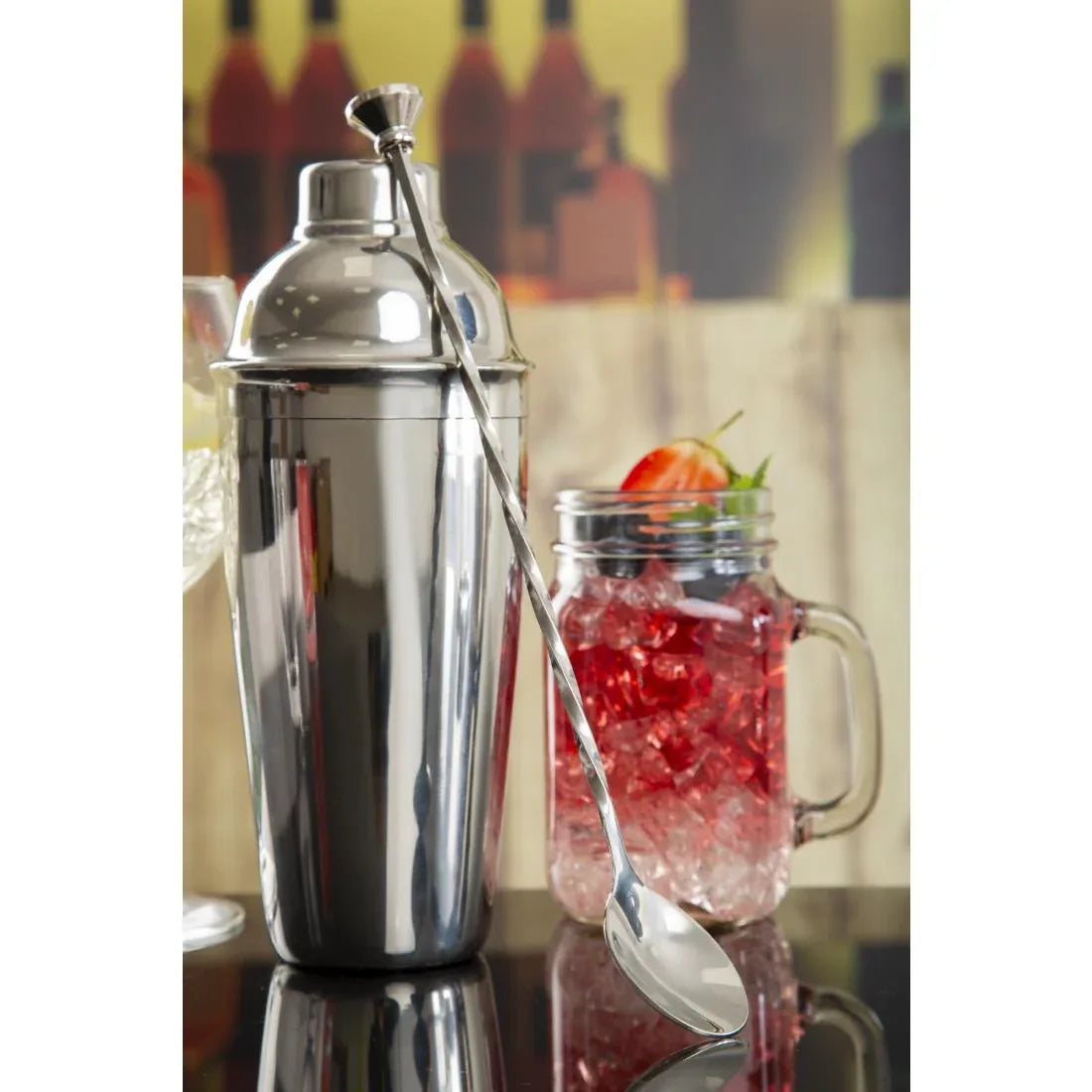K474 Olympia Twisted Bar Spoon with Disc End - JD Catering Equipment Solutions Ltd