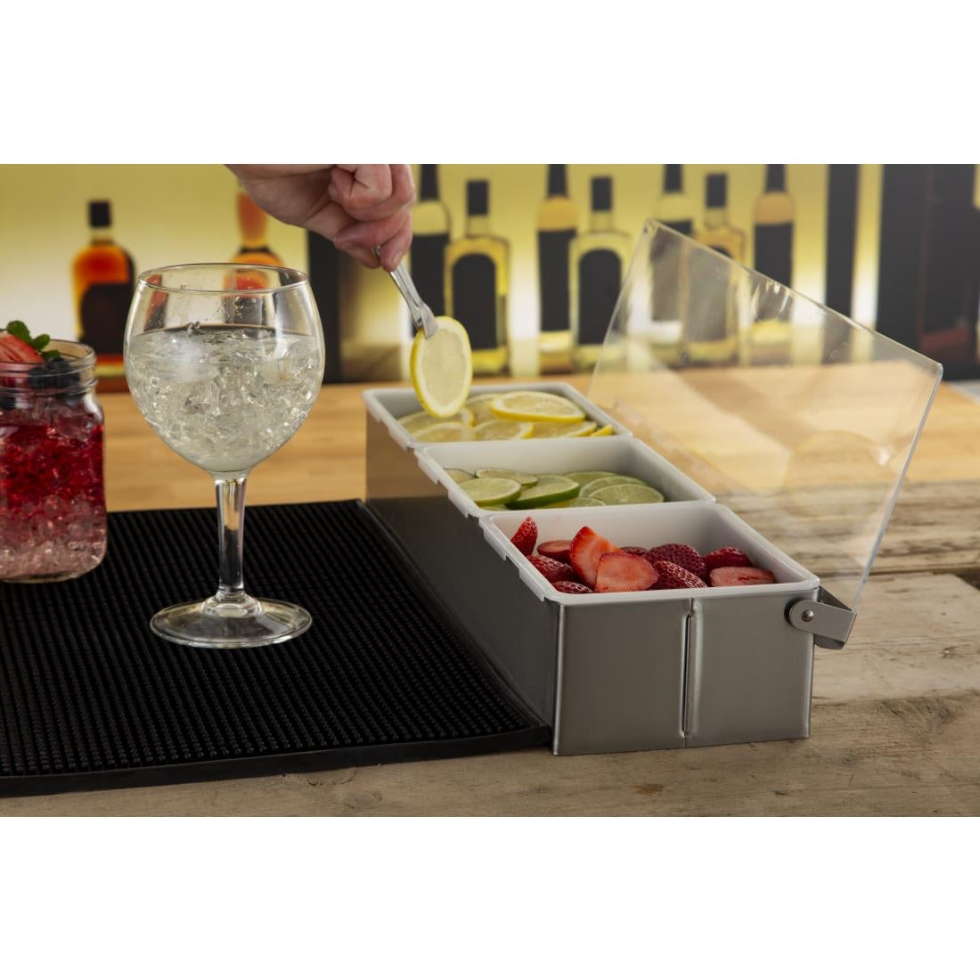 K490 Olympia Condiment Dispenser 3 x 2 Pint