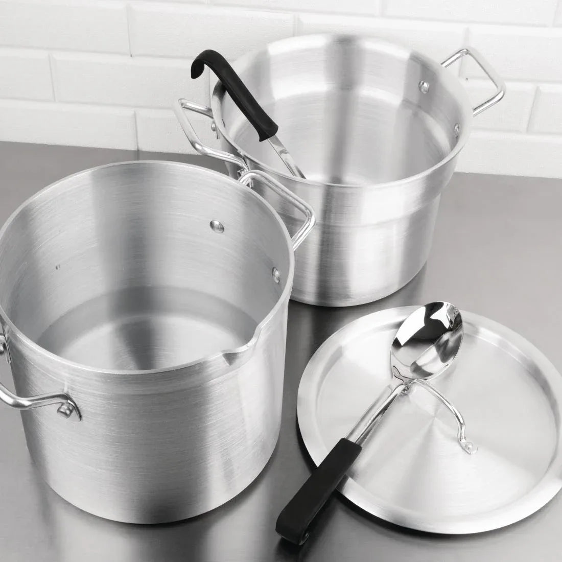 K645 Vogue Aluminium Double Boiler Pan 10Ltr - JD Catering Equipment Solutions Ltd