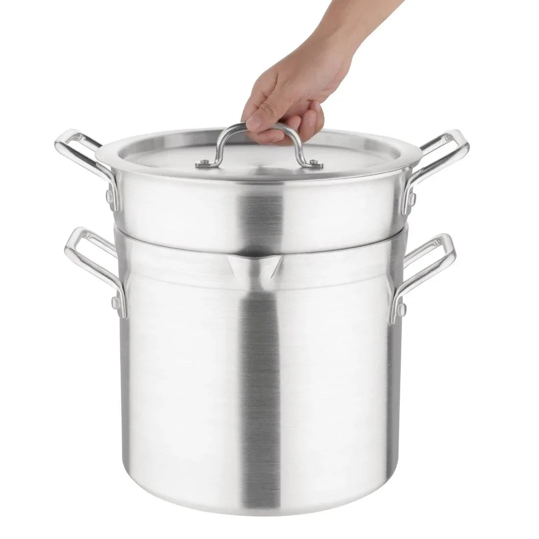 K645 Vogue Aluminium Double Boiler Pan 10Ltr - JD Catering Equipment Solutions Ltd