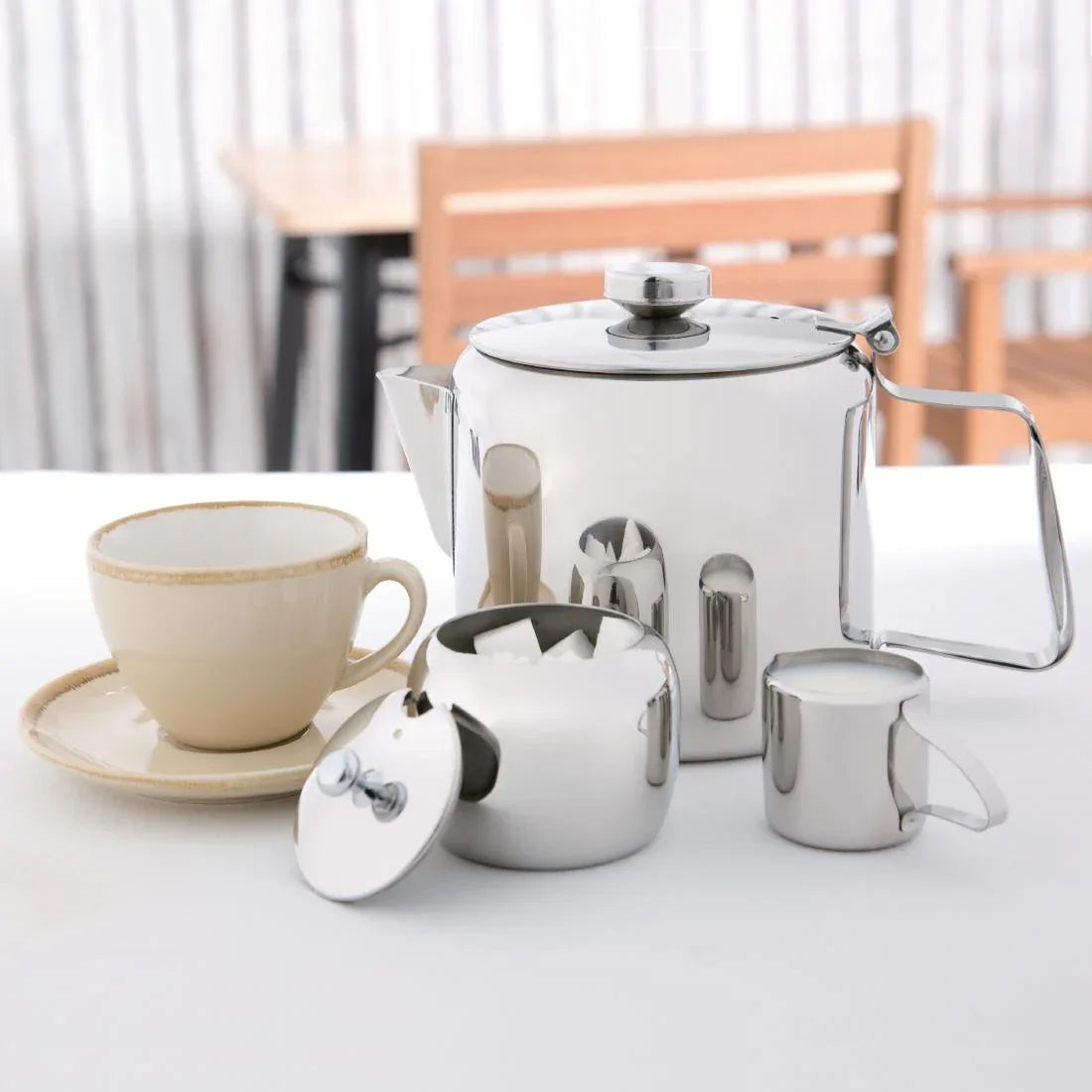 K681 Olympia Concorde Stainless Steel Teapot - JD Catering Equipment Solutions Ltd