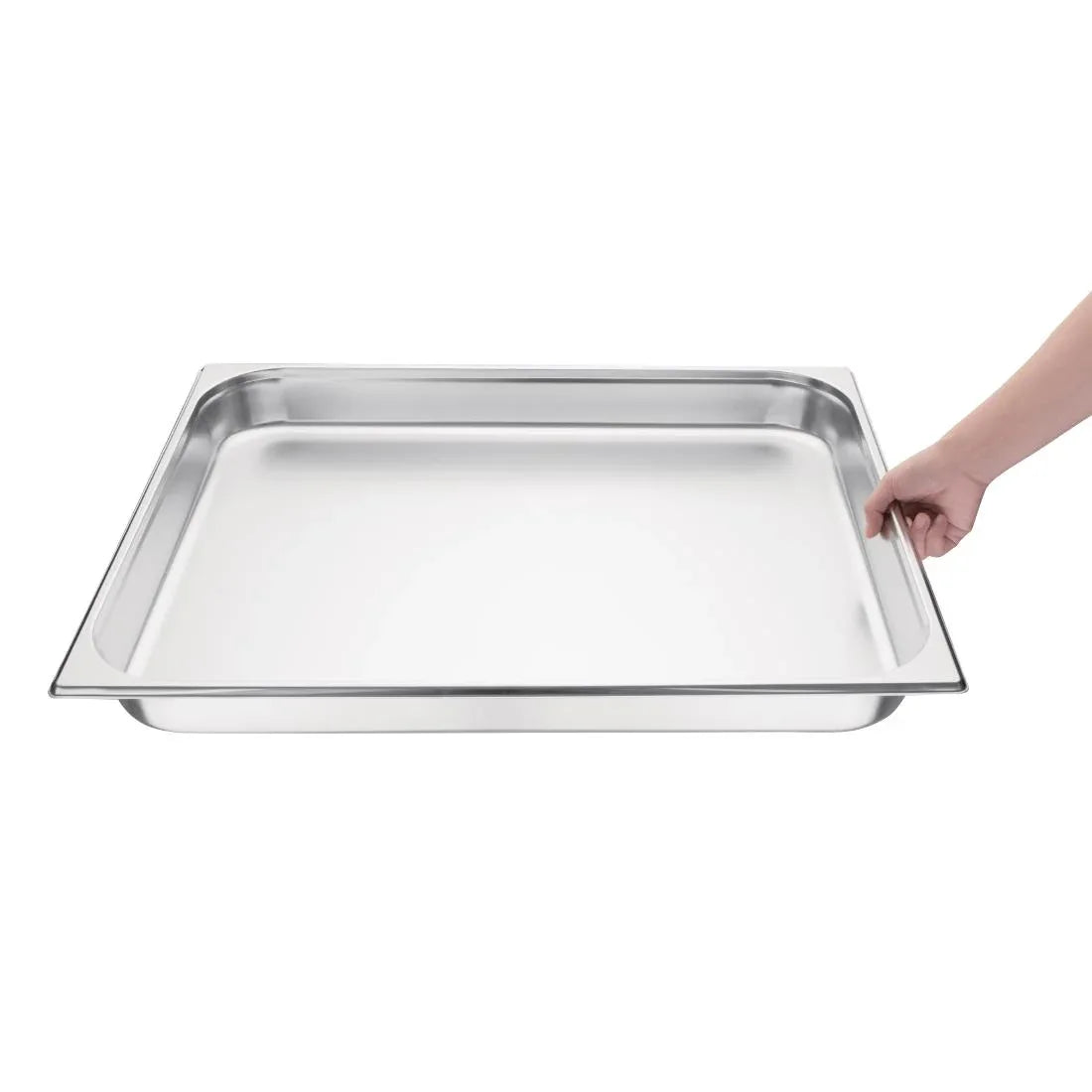 K802 Vogue Stainless Steel 2/1 Gastronorm Pan 65mm - JD Catering Equipment Solutions Ltd