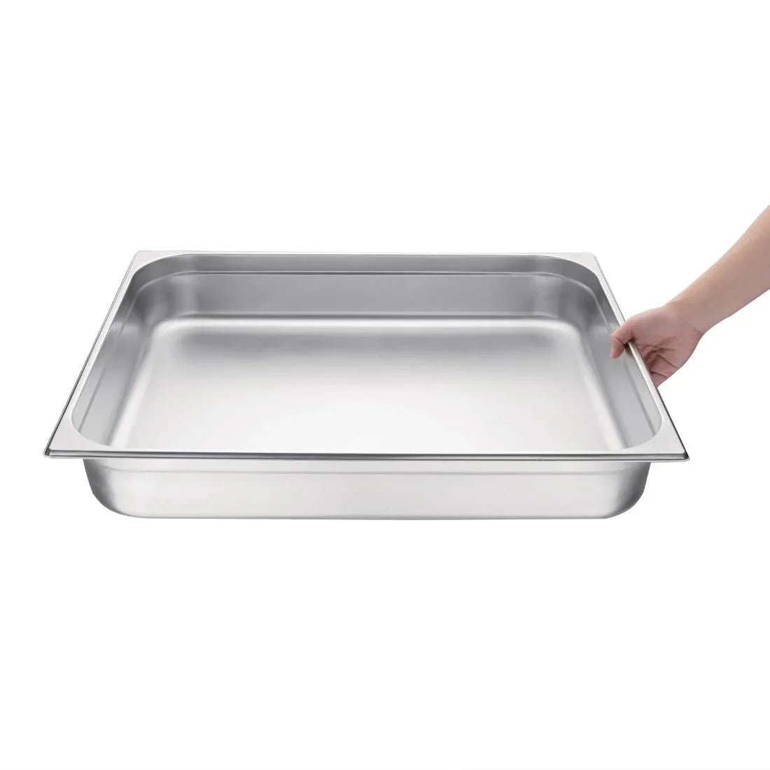 K804 Vogue Stainless Steel 2/1 Gastronorm Pan 100mm - JD Catering Equipment Solutions Ltd