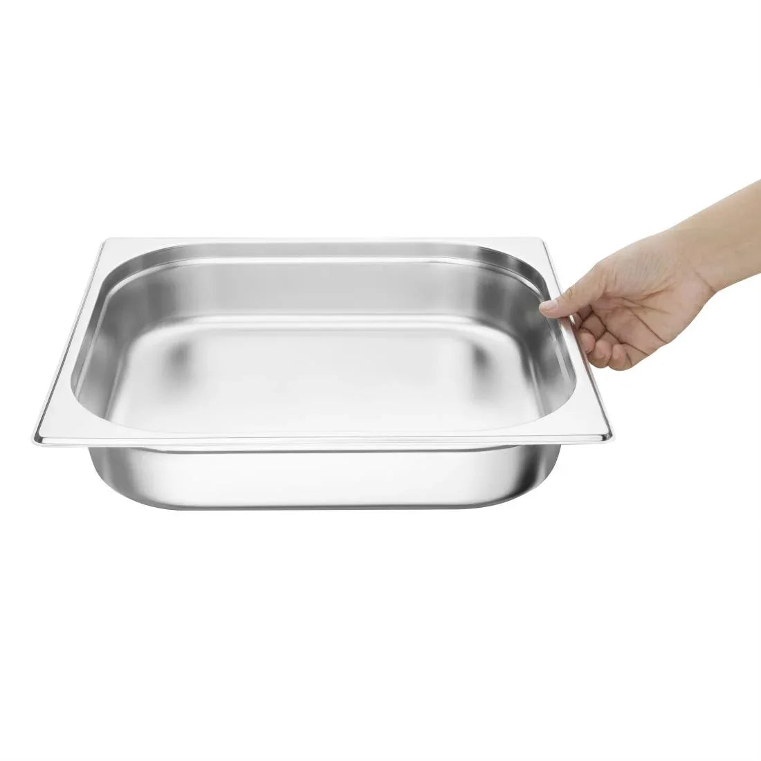 K811 Vogue Stainless Steel 2/3 Gastronorm Pan 65mm - JD Catering Equipment Solutions Ltd