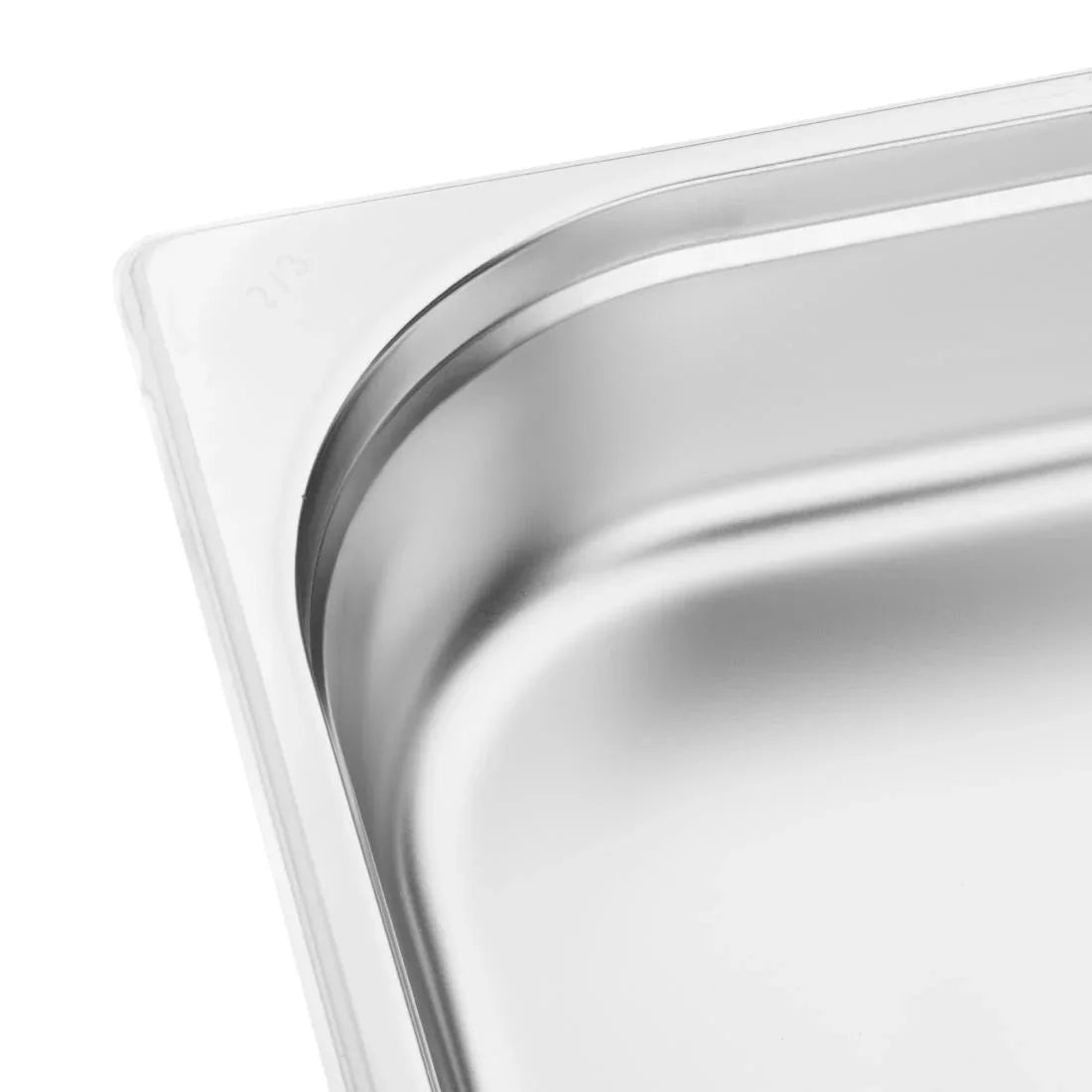 K811 Vogue Stainless Steel 2/3 Gastronorm Pan 65mm - JD Catering Equipment Solutions Ltd