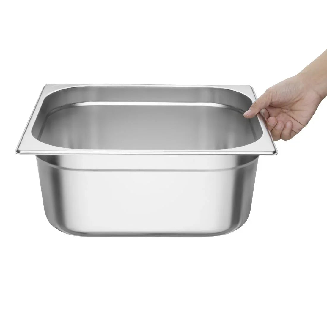 K814 Vogue Stainless Steel 2/3 Gastronorm Pan 150mm - JD Catering Equipment Solutions Ltd
