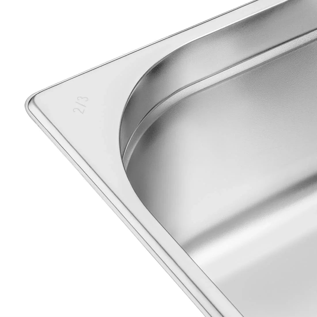 K814 Vogue Stainless Steel 2/3 Gastronorm Pan 150mm - JD Catering Equipment Solutions Ltd