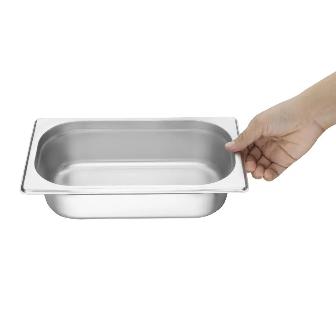 K818 Vogue Stainless Steel 1/4 Gastronorm Pan 65mm - JD Catering Equipment Solutions Ltd