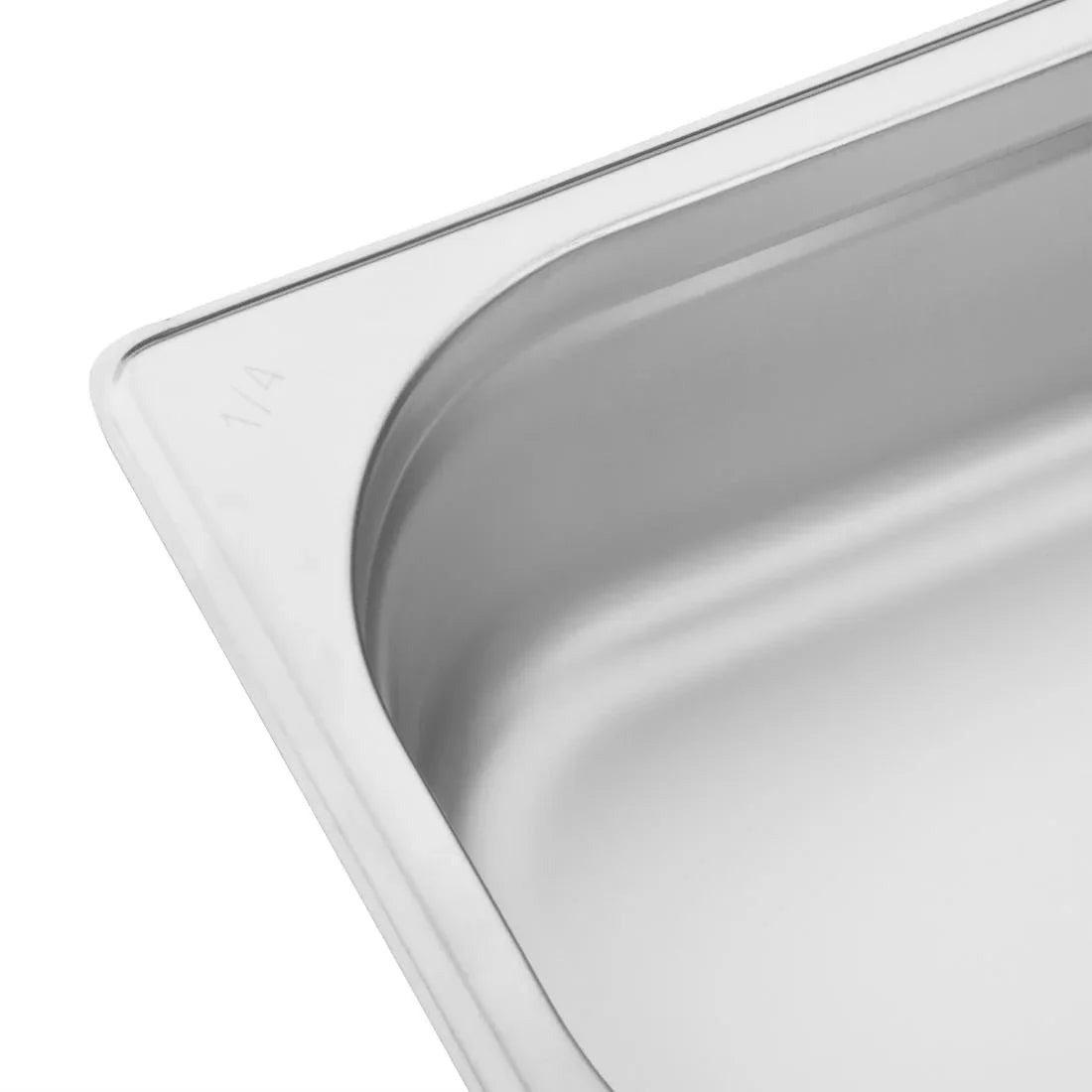 K818 Vogue Stainless Steel 1/4 Gastronorm Pan 65mm - JD Catering Equipment Solutions Ltd