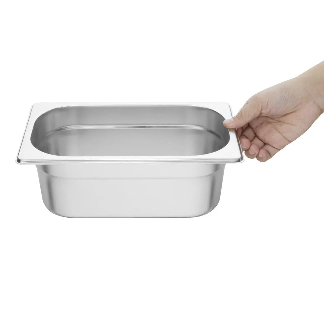 K819 Vogue Stainless Steel 1/4 Gastronorm Pan 100mm - JD Catering Equipment Solutions Ltd