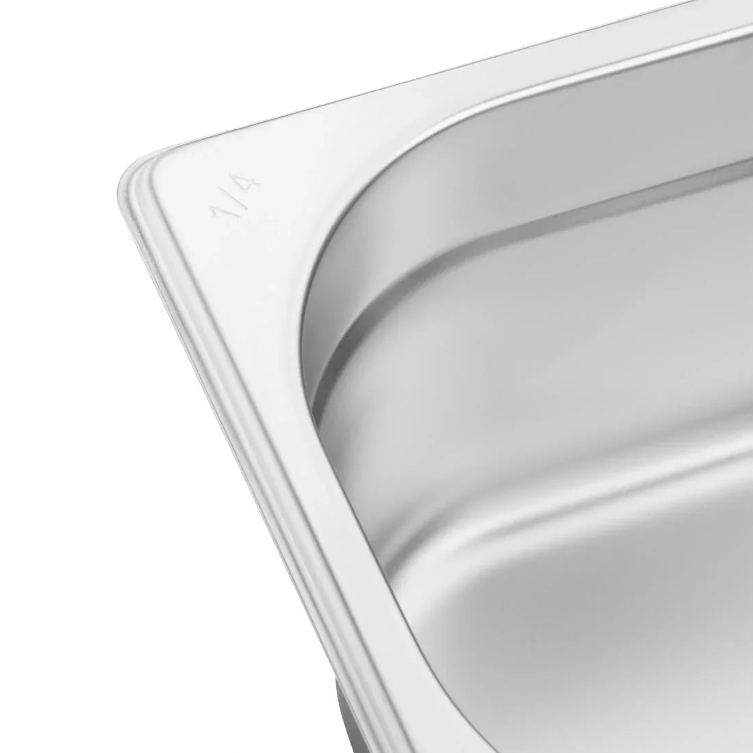 K819 Vogue Stainless Steel 1/4 Gastronorm Pan 100mm - JD Catering Equipment Solutions Ltd
