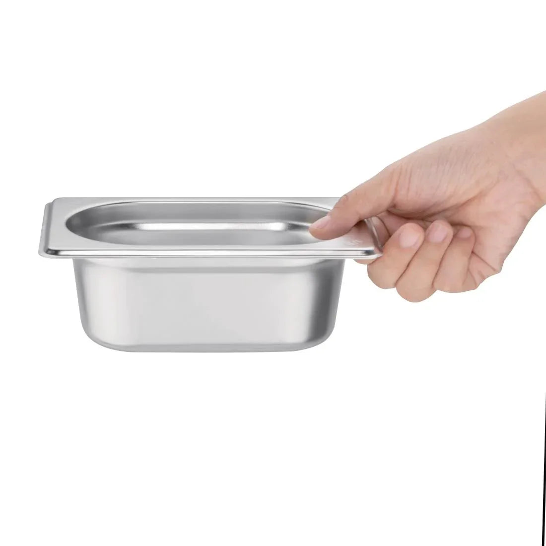 K824 Vogue Stainless Steel 1/9 Gastronorm Pan 65mm - JD Catering Equipment Solutions Ltd