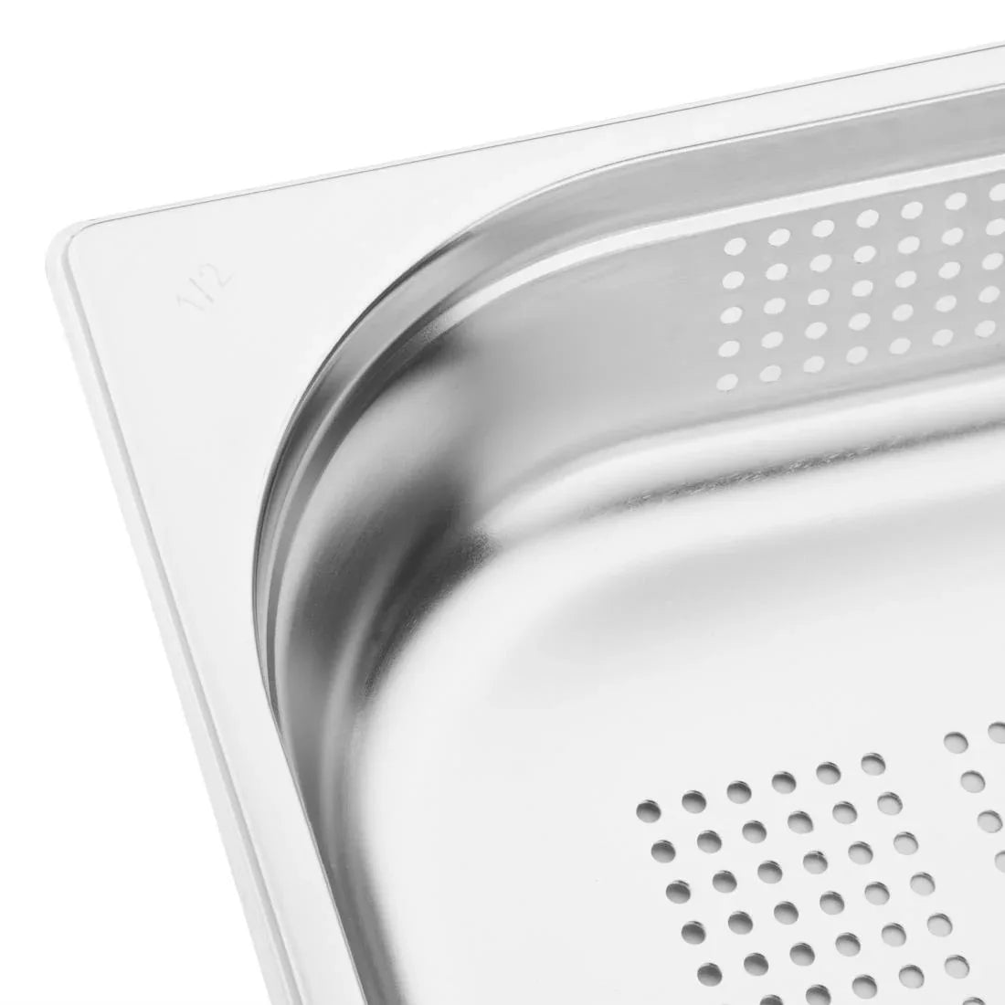 K844 Vogue Stainless Steel Perforated 1/2 Gastronorm Pan 65mm - JD Catering Equipment Solutions Ltd