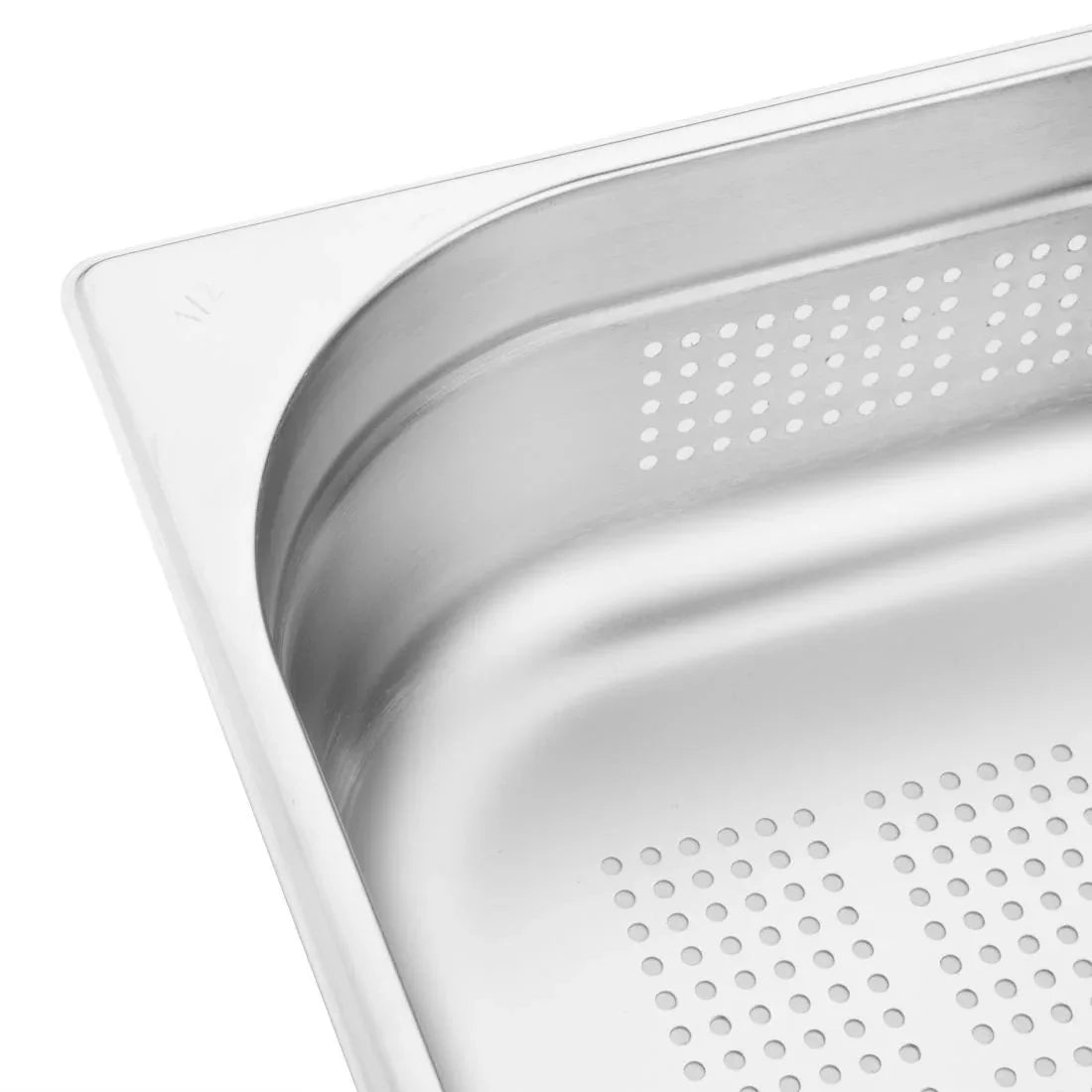 K845 Vogue Stainless Steel Perforated 1/2 Gastronorm Pan 100mm - JD Catering Equipment Solutions Ltd