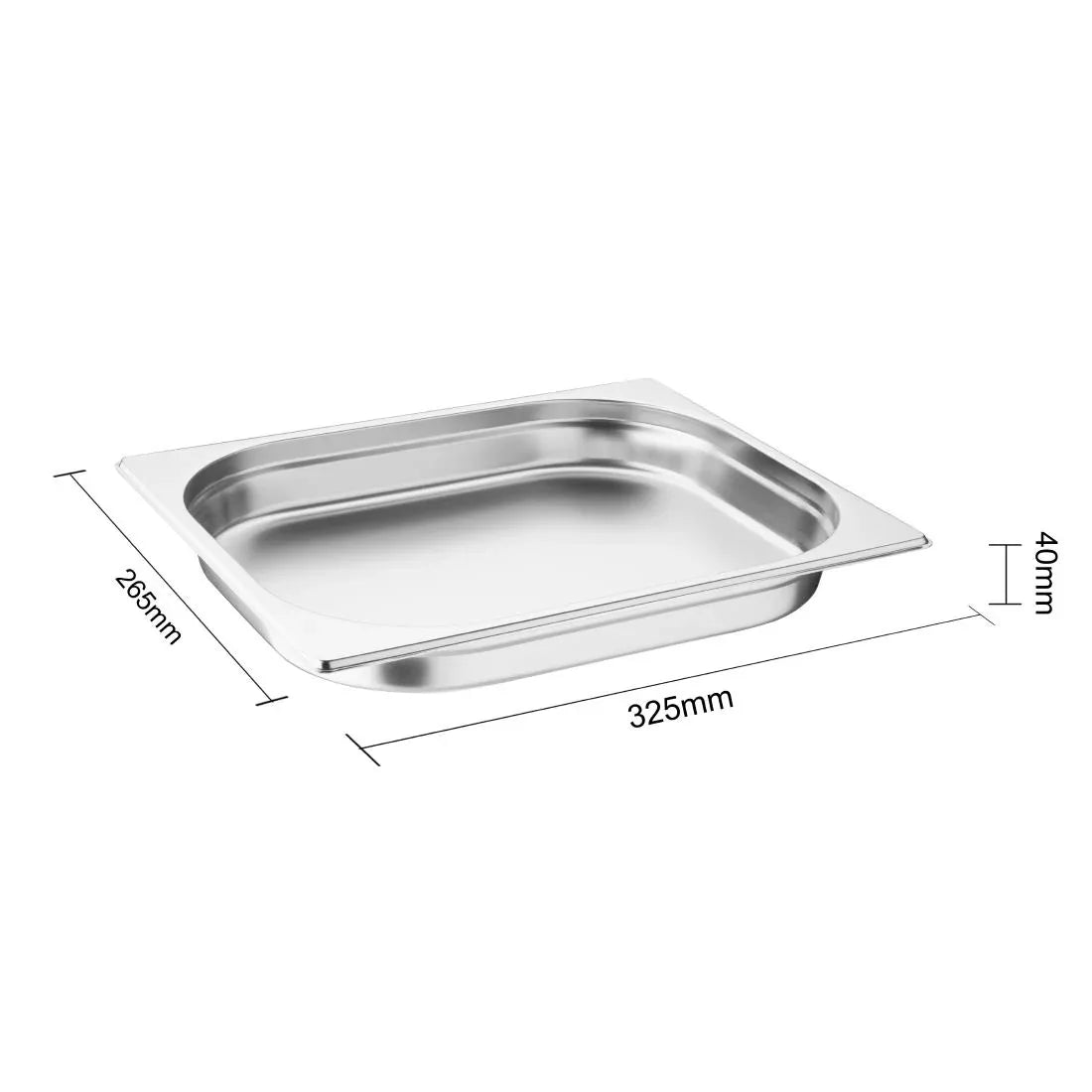 K925 Vogue Stainless Steel 1/2 Gastronorm Pan 40mm - JD Catering Equipment Solutions Ltd