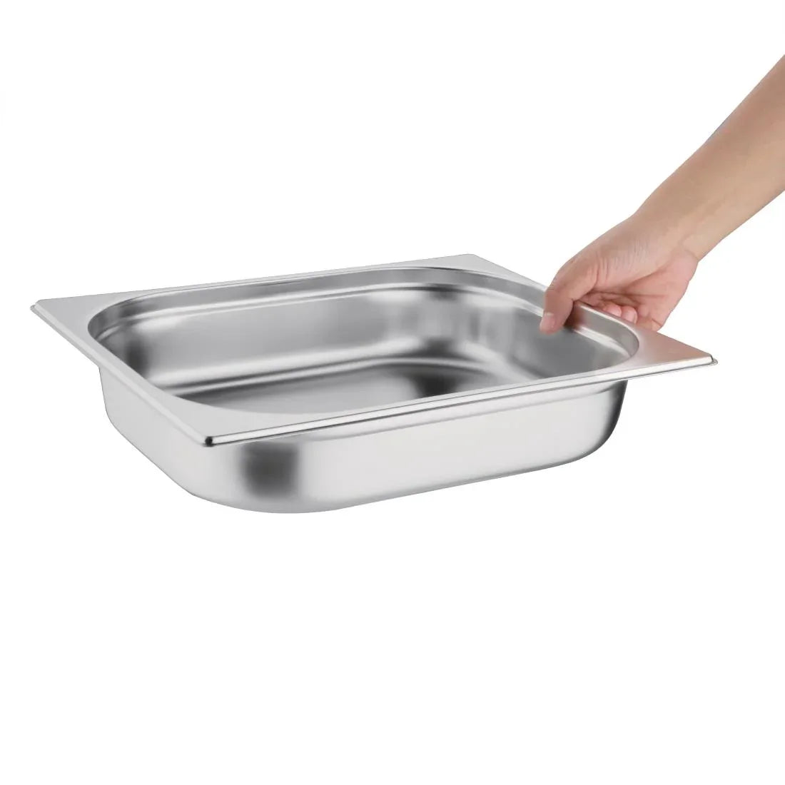 K927 Vogue Stainless Steel 1/2 Gastronorm Pan 65mm - JD Catering Equipment Solutions Ltd